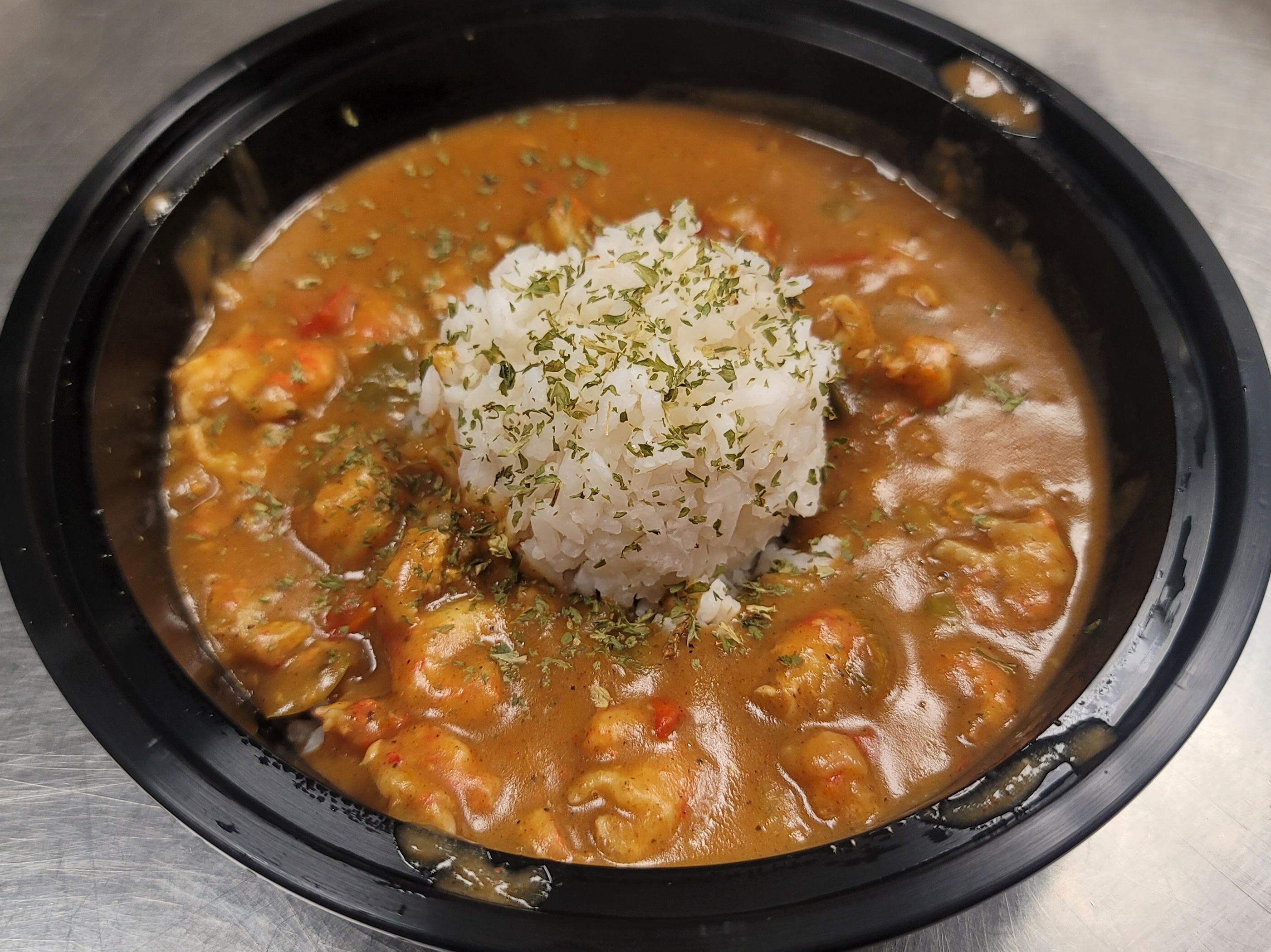 Crawfish Etouffee & Boudin Eggroll