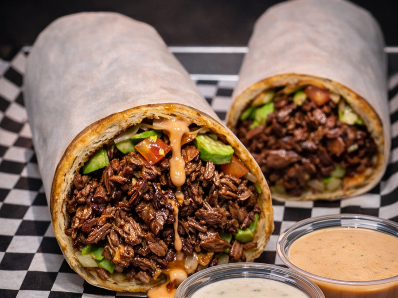 BBQ Pulled Beef Sandwich.