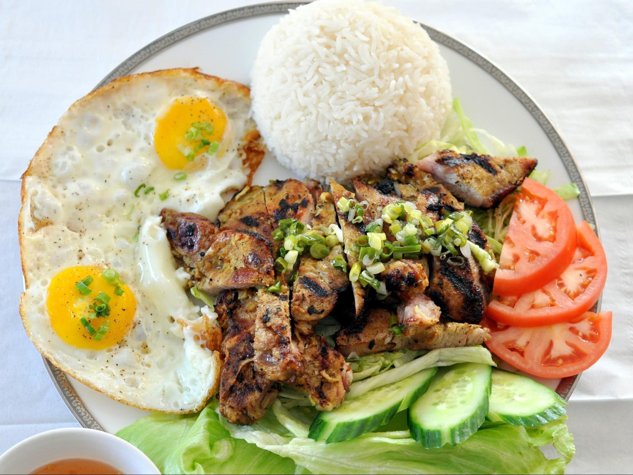 Pork Chop Over Rice.