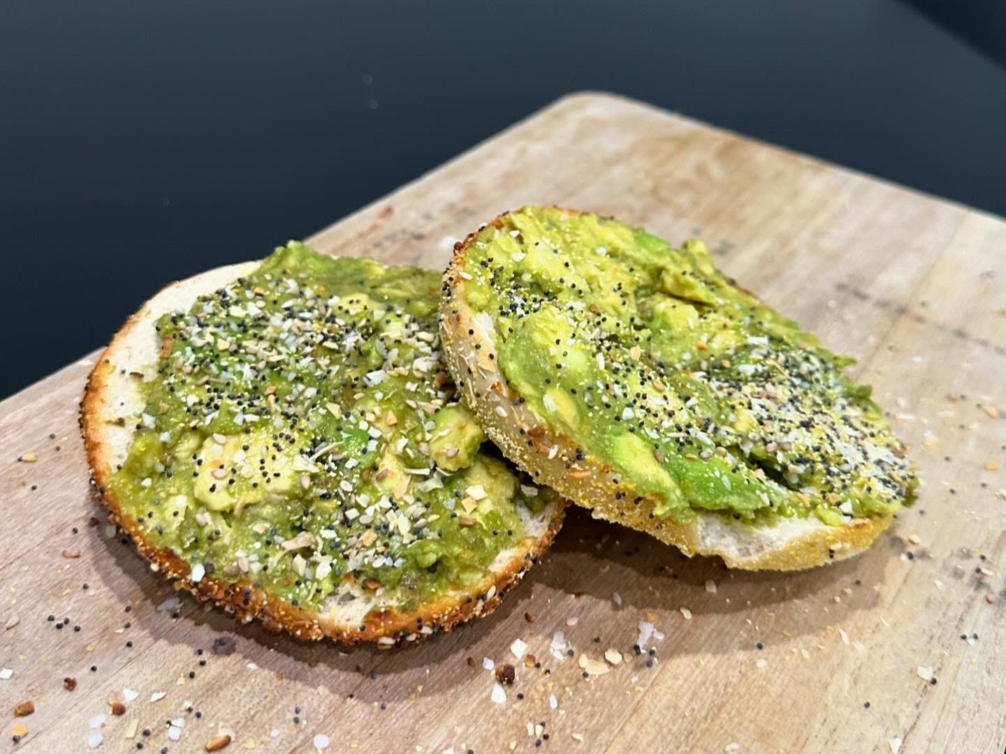 Avocado Toasted Bagel.