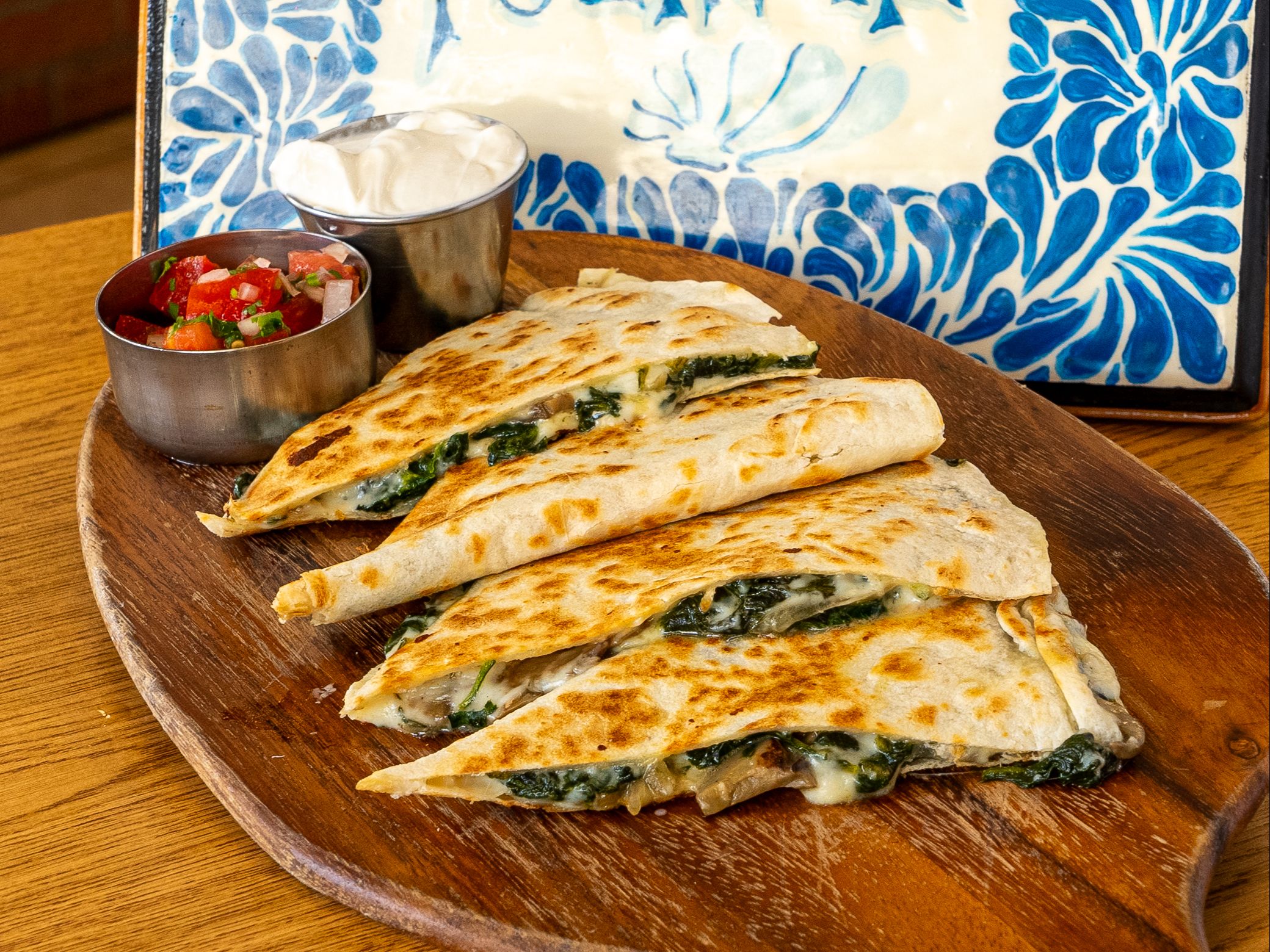 Veggie Quesadilla.