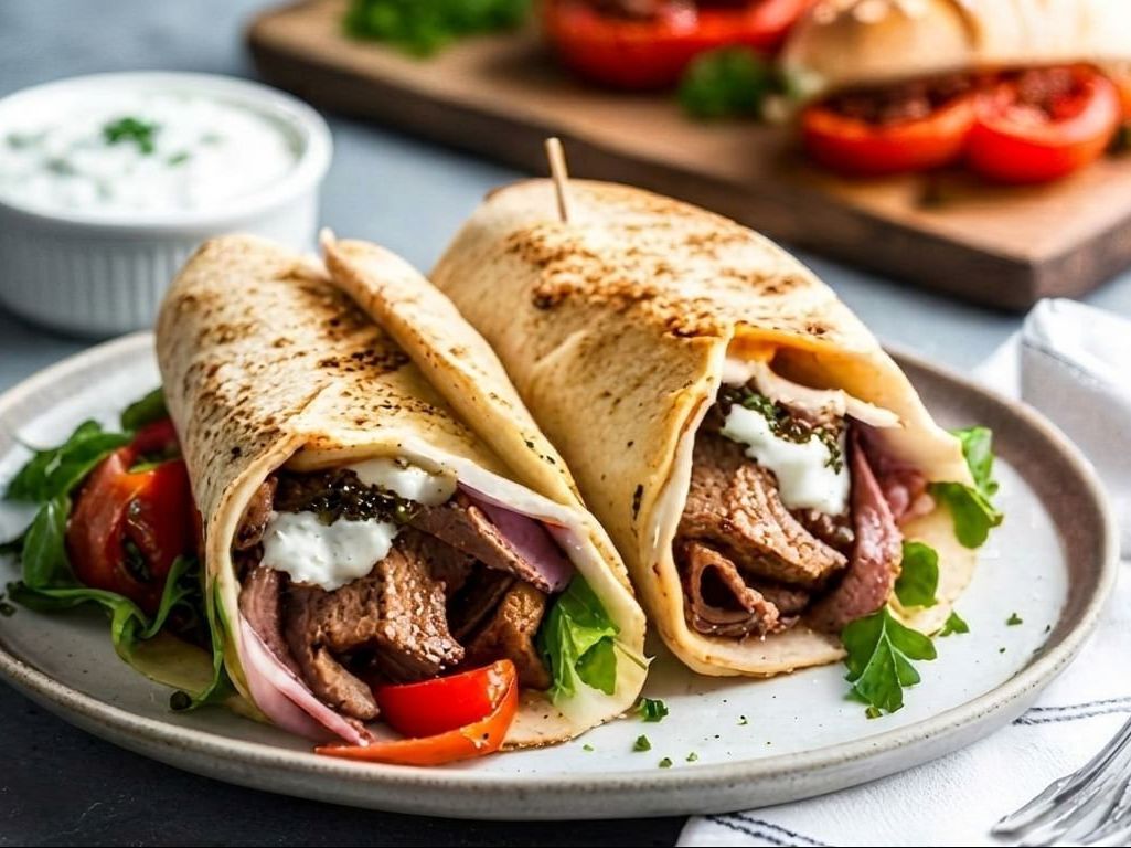 Rotisserie Beef & Lamb Platter.