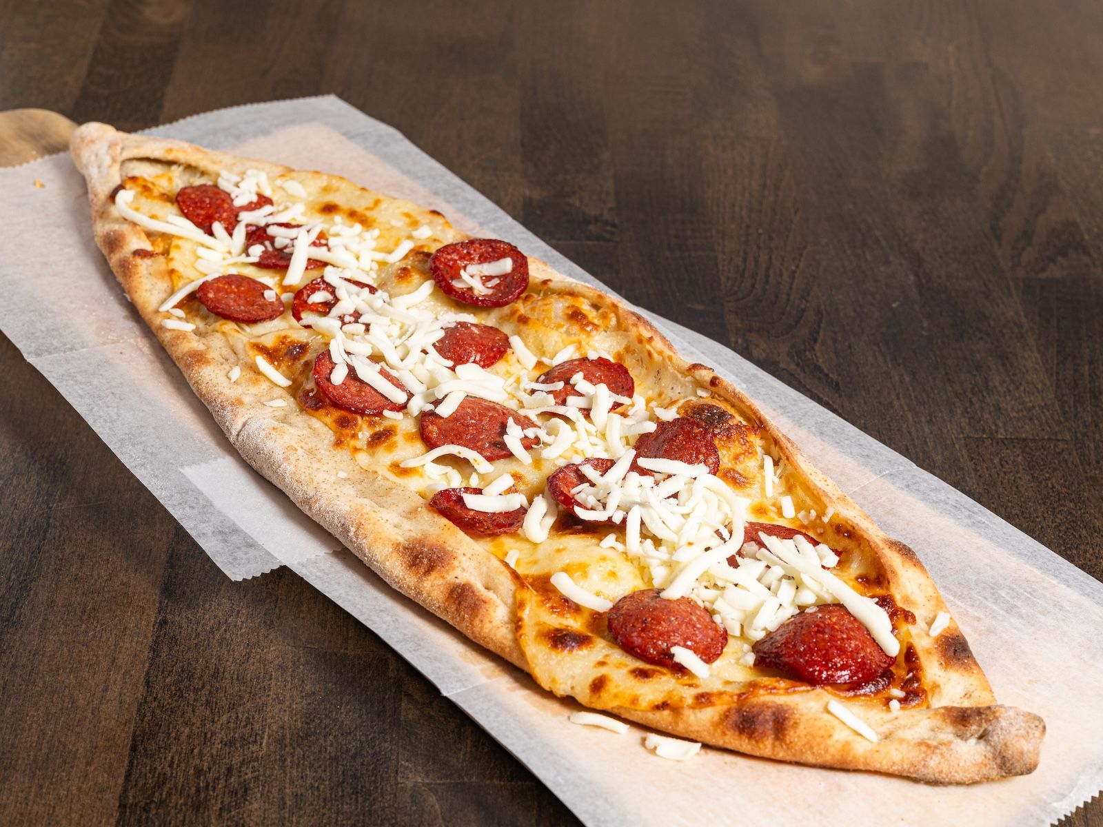 Turkish Sausage Pide.