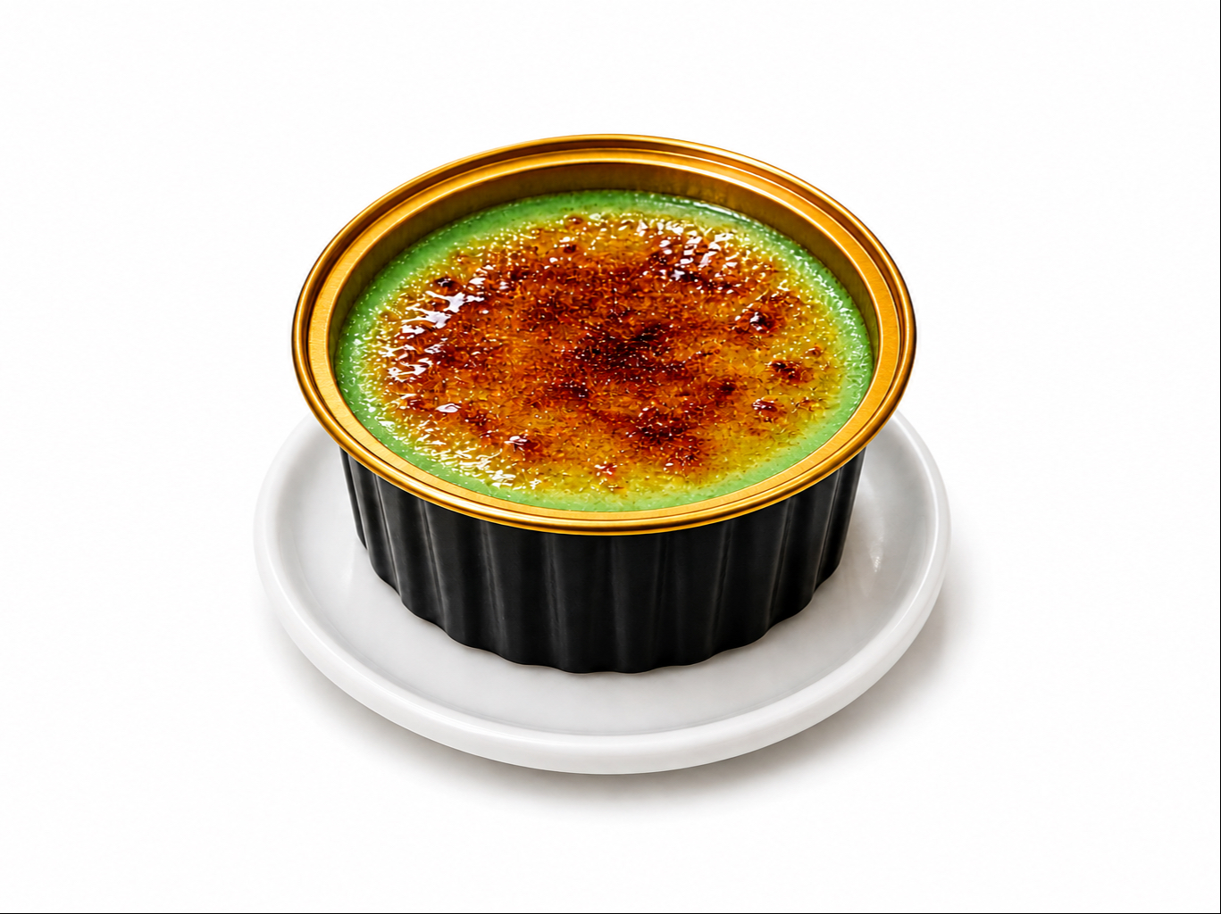Pandan Creme Brulee.