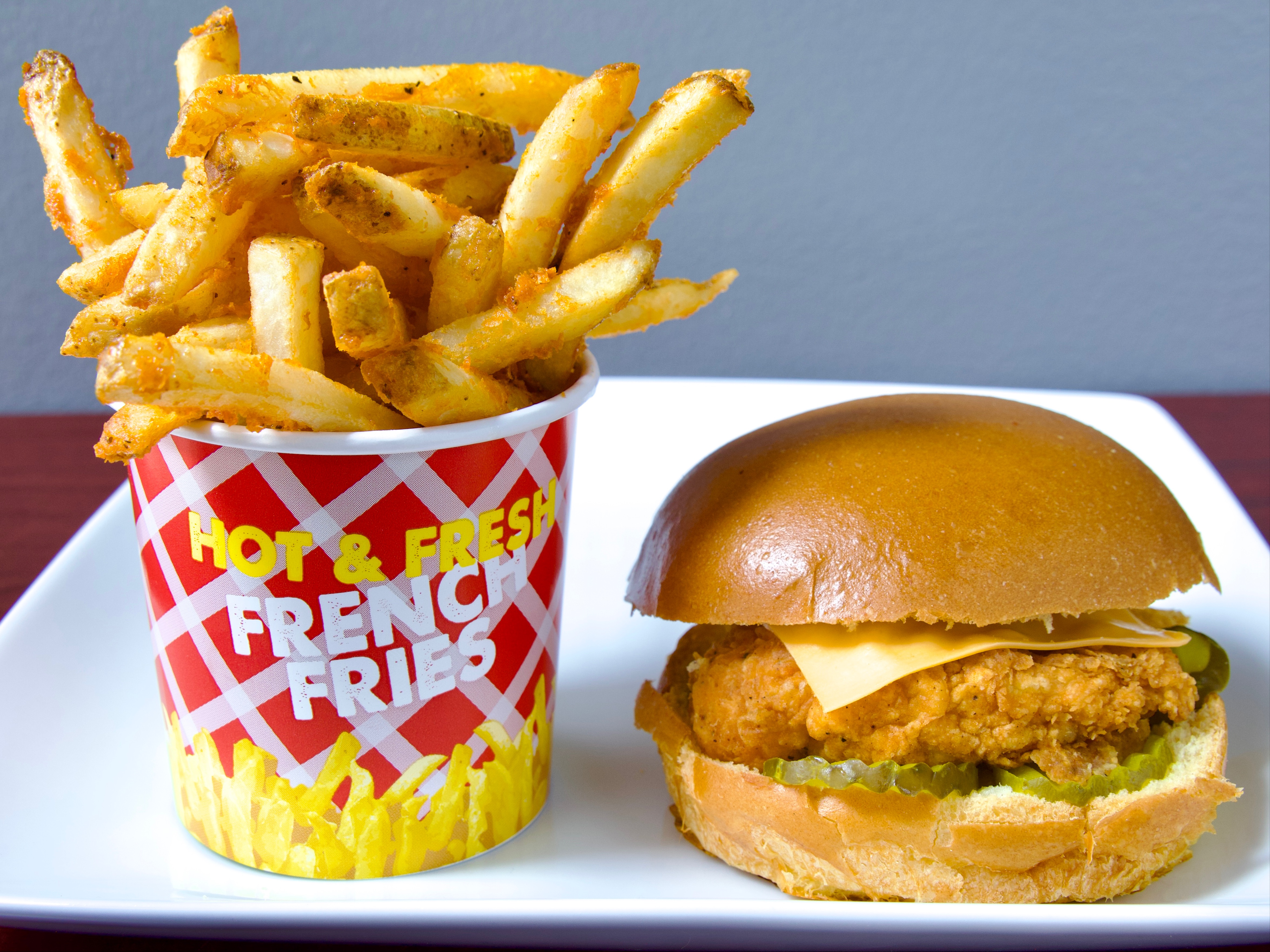 Spicy Chicken Sandwich & 1 Side.