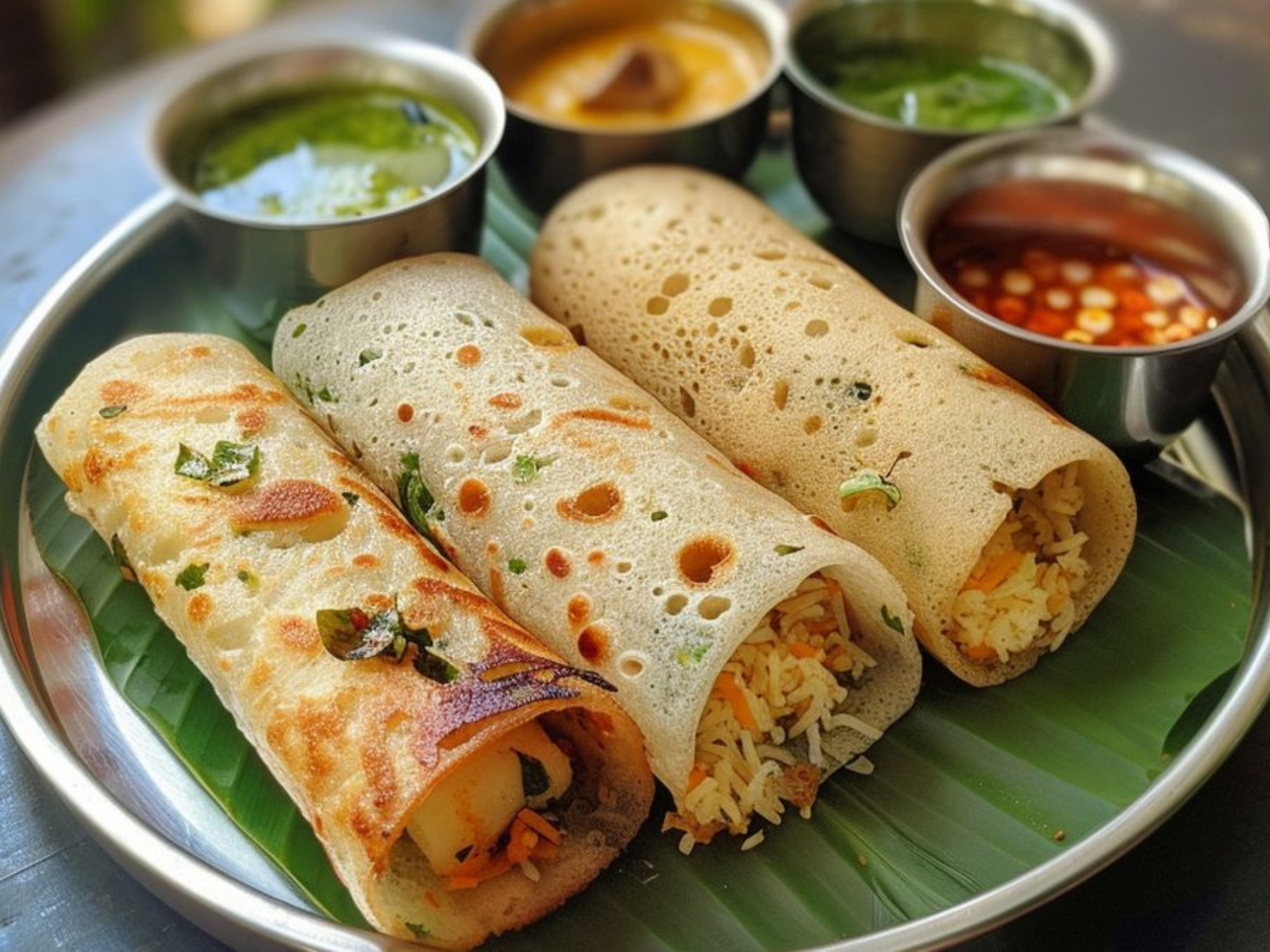 Mini Cheese Dosa.