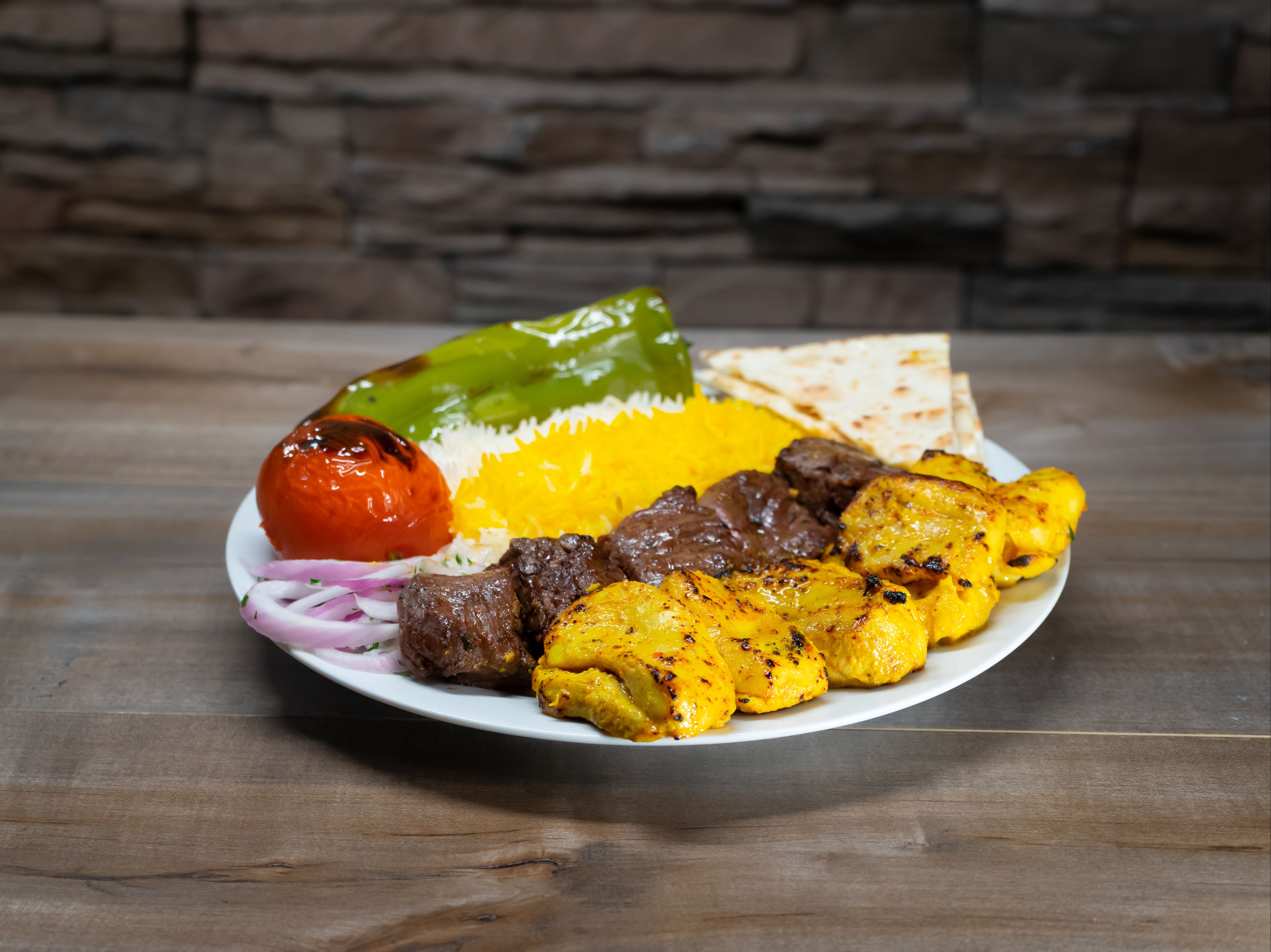 #11 Chicken & Beef Kabob Plate