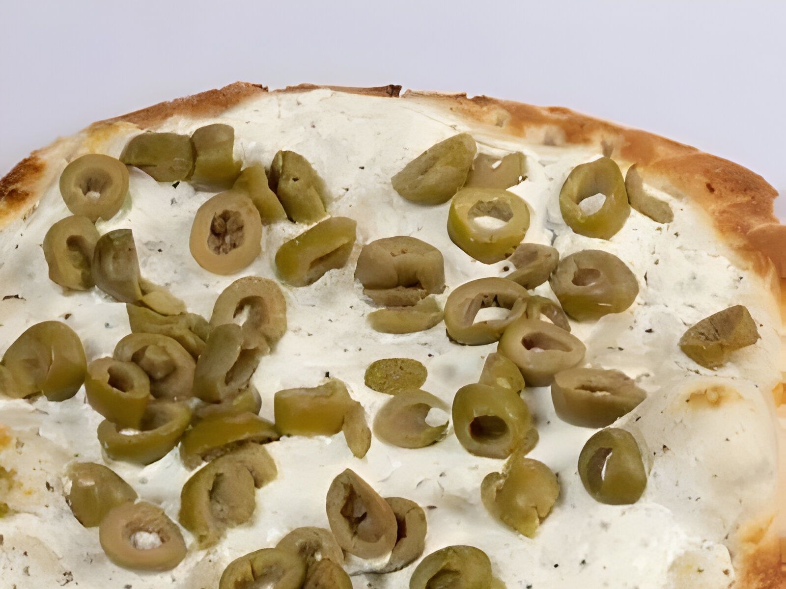 Labneh with Green Olives - Flat Bread.