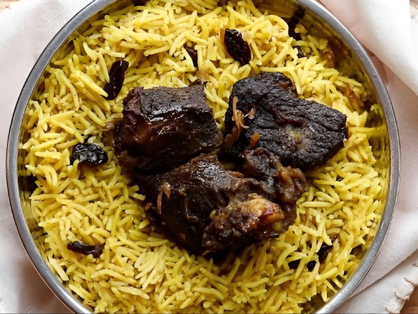 Hyderabadi Goat Dum Biryani Family Pack.