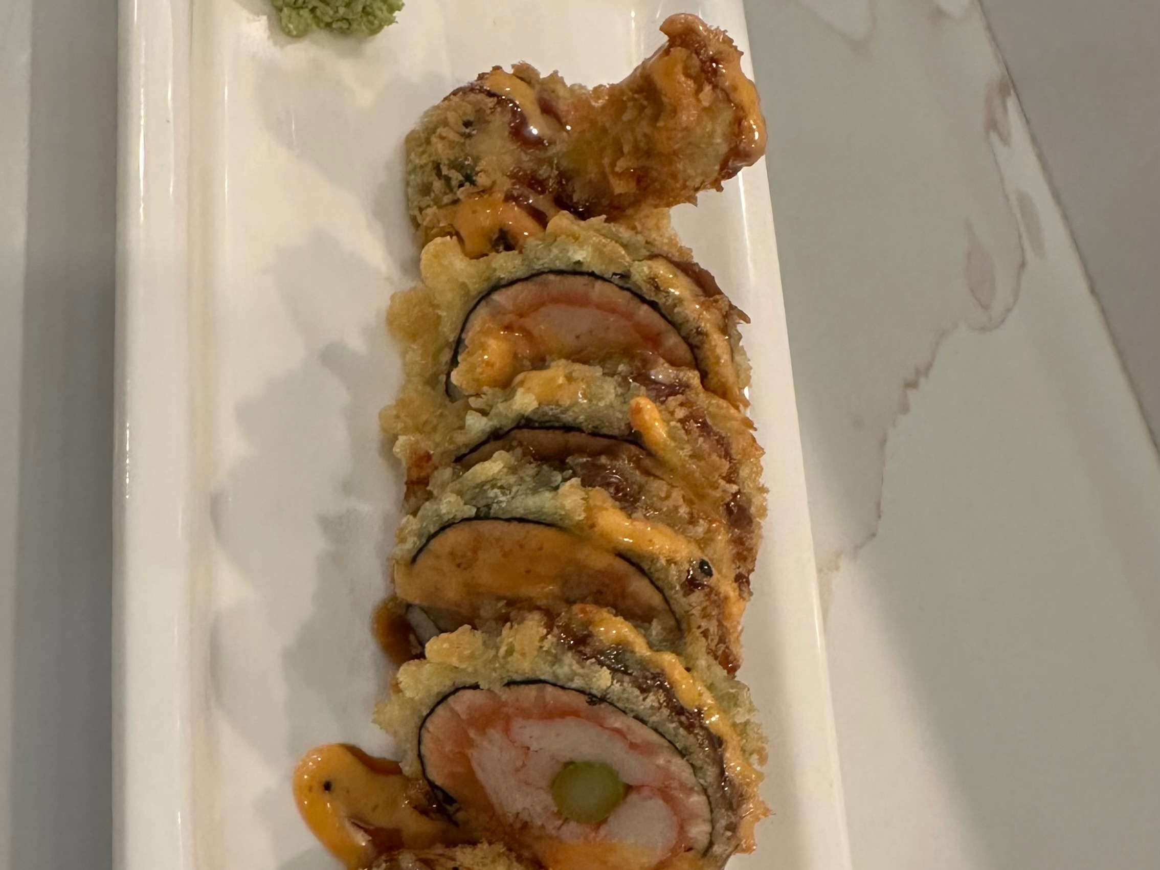 Salmon Tempura Roll.