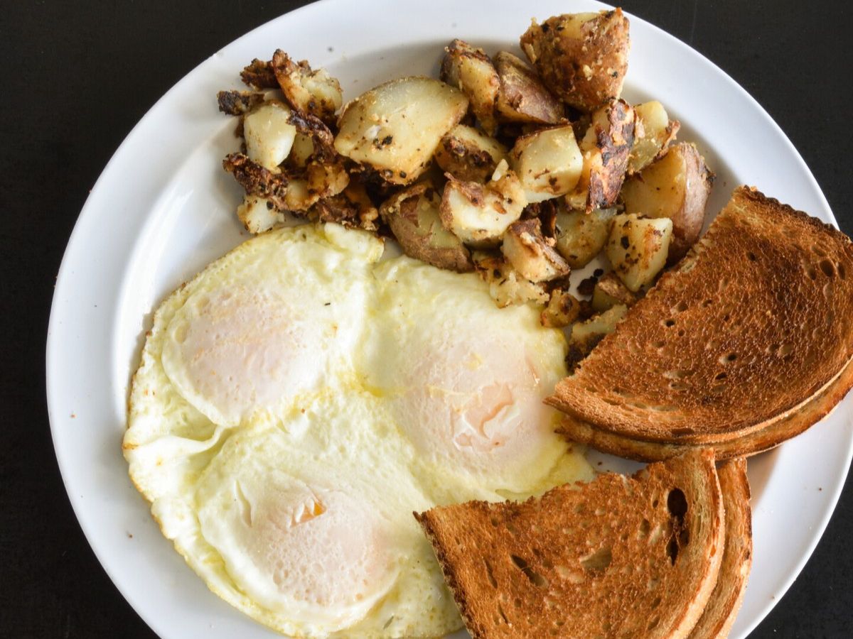 2 Eggs, Homefries & Toast.