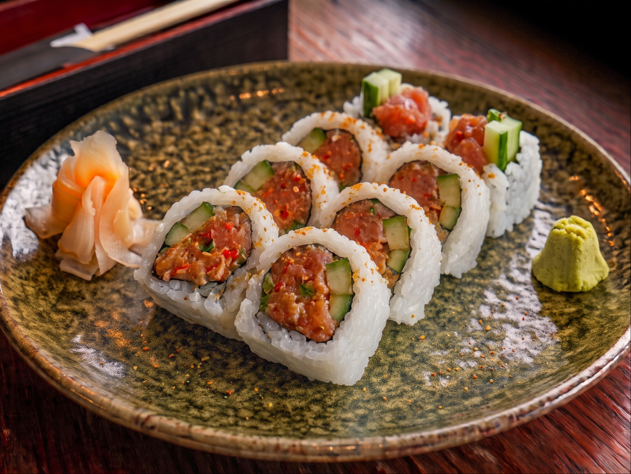 Spicy Yellowtail Roll.