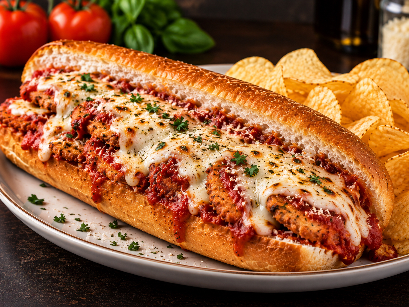 CHICKEN PARMIGIANA HOAGIE.