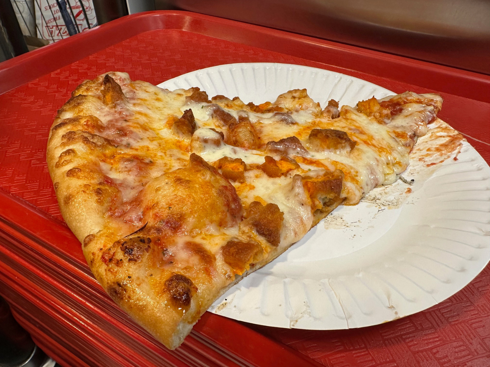 Pizza Slices: Buffalo Chicken.