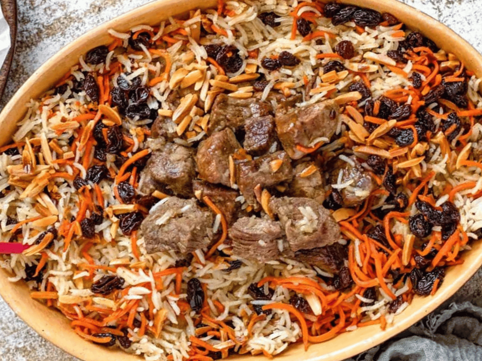 Kabuli Pulao Lamb.