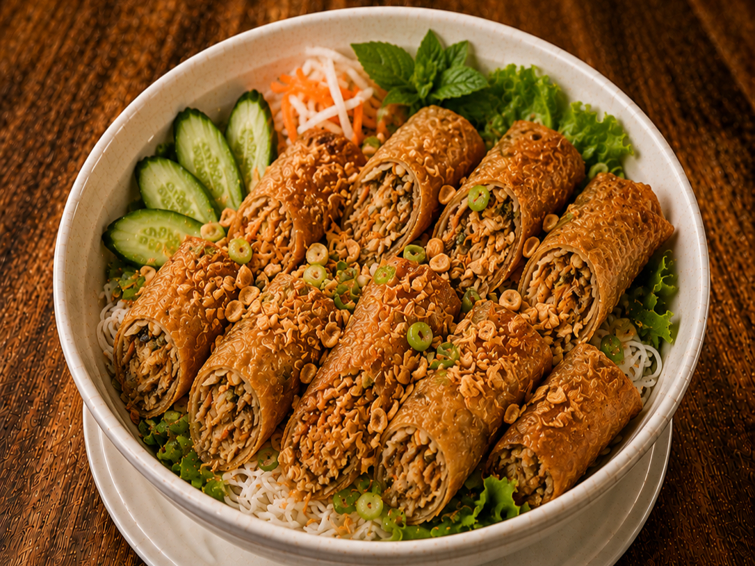 Vermicelli Egg Rolls.