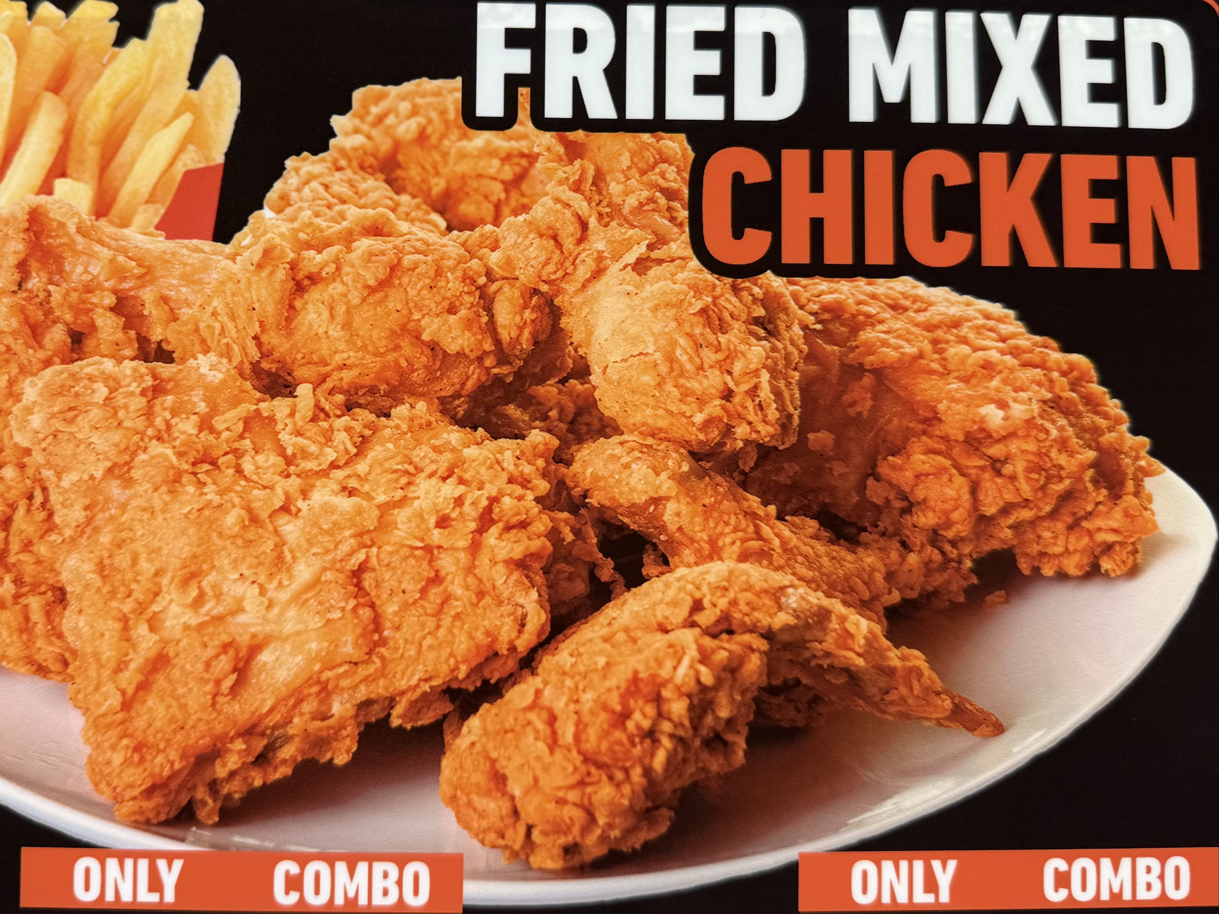 10pcs Mix Chicken Combo W/fries,can Soda