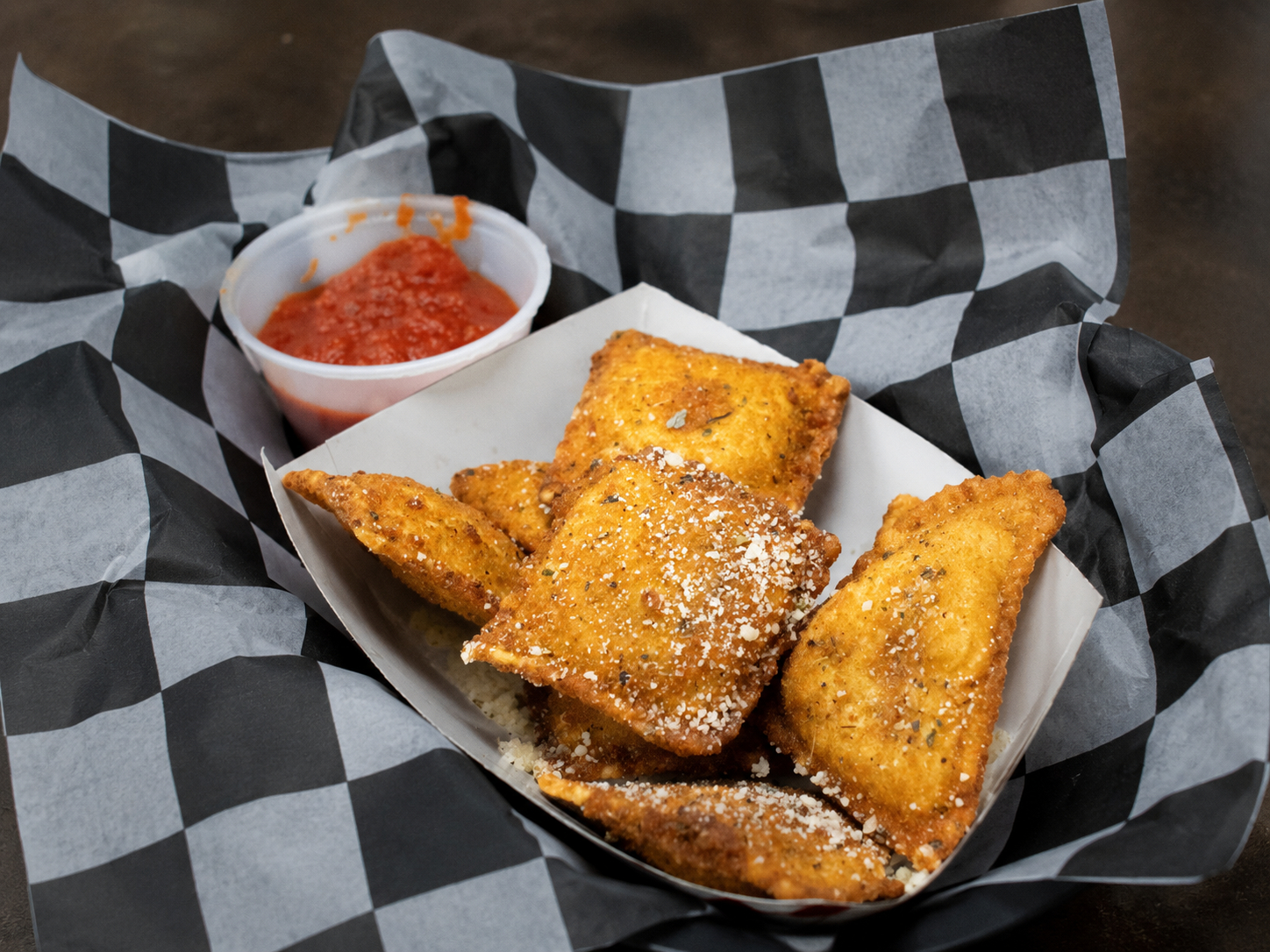 Breaded Beef Ravioli.