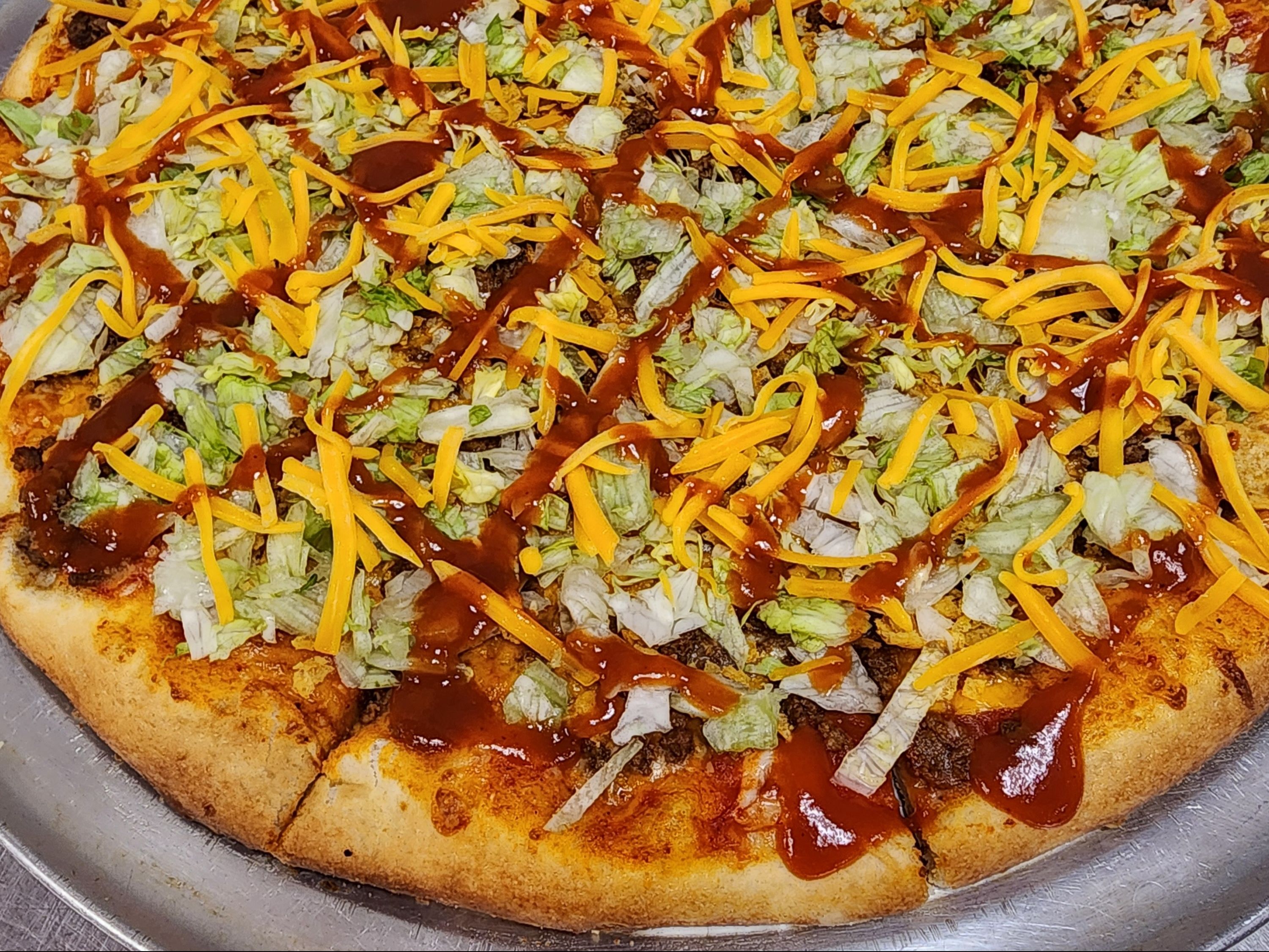 Taco Pizza 18" - 12 Cut.