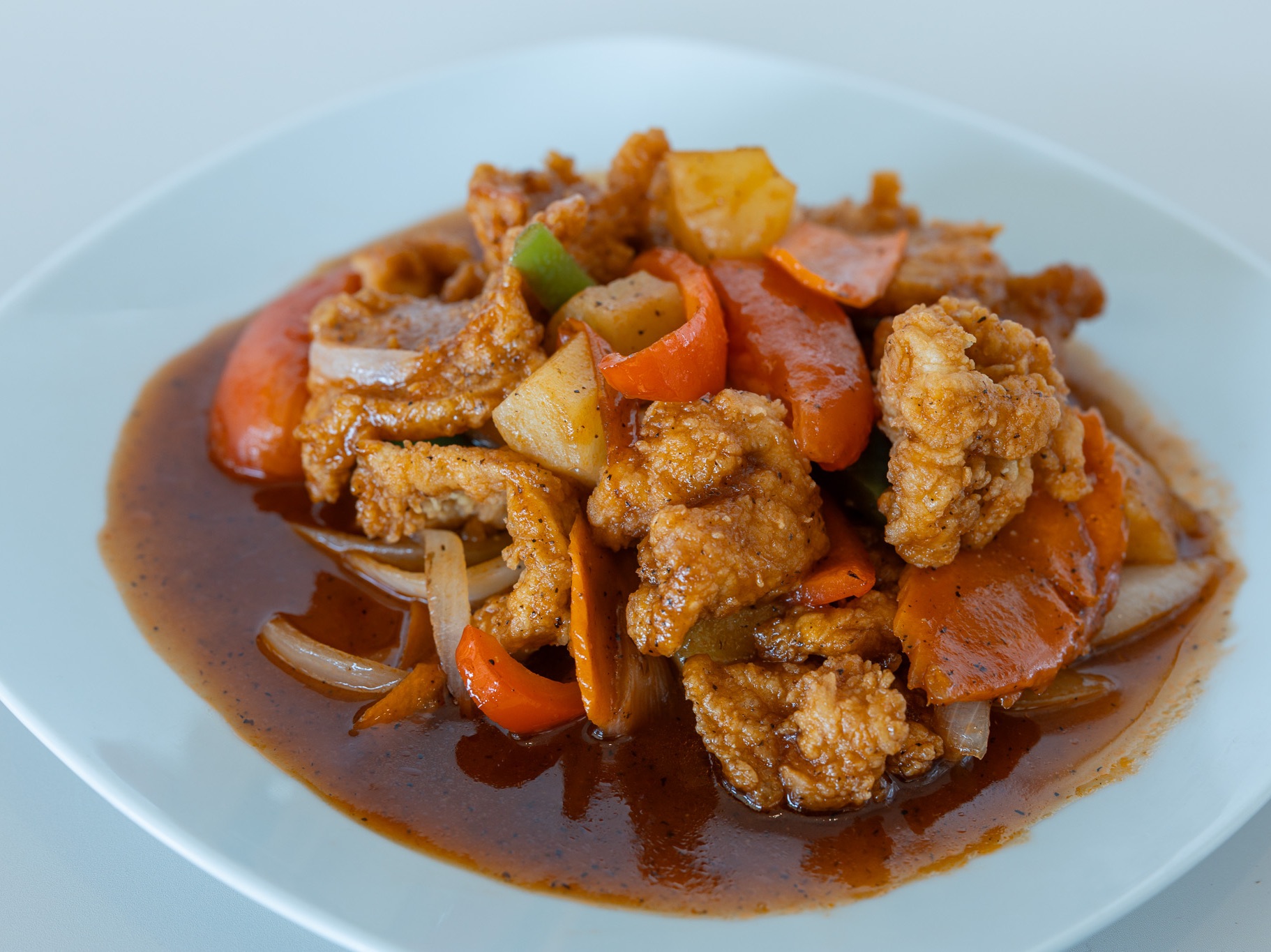 SWEET AND SOUR CHICKEN.