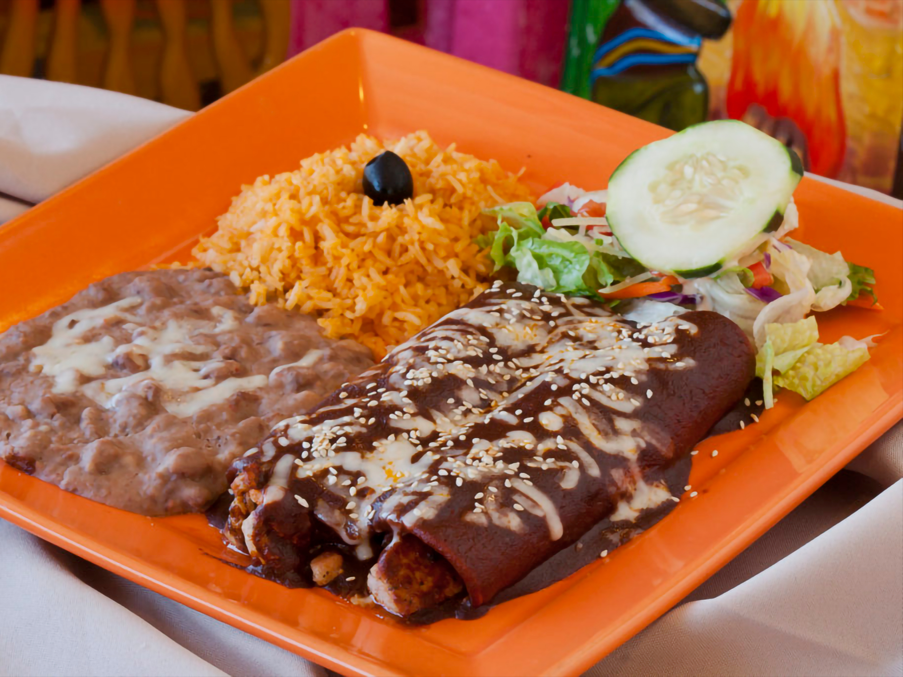 Enchiladas De Mole.