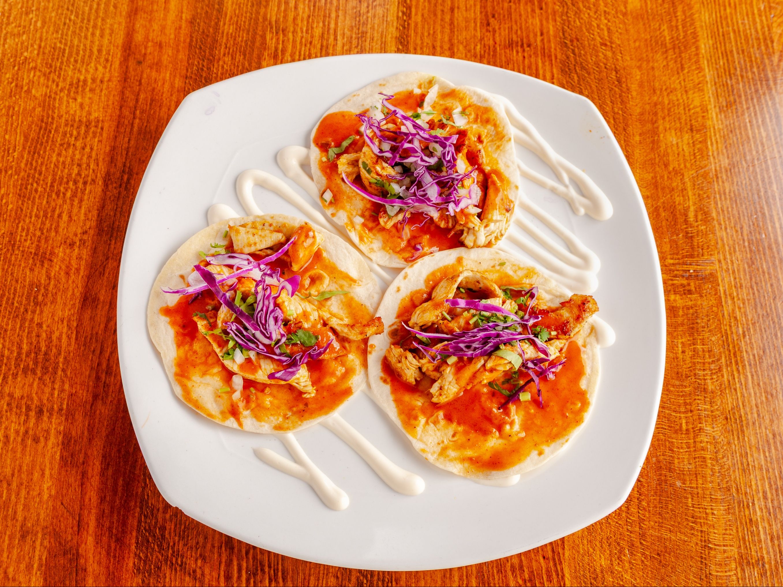3 Chicken Tikka Tacos.