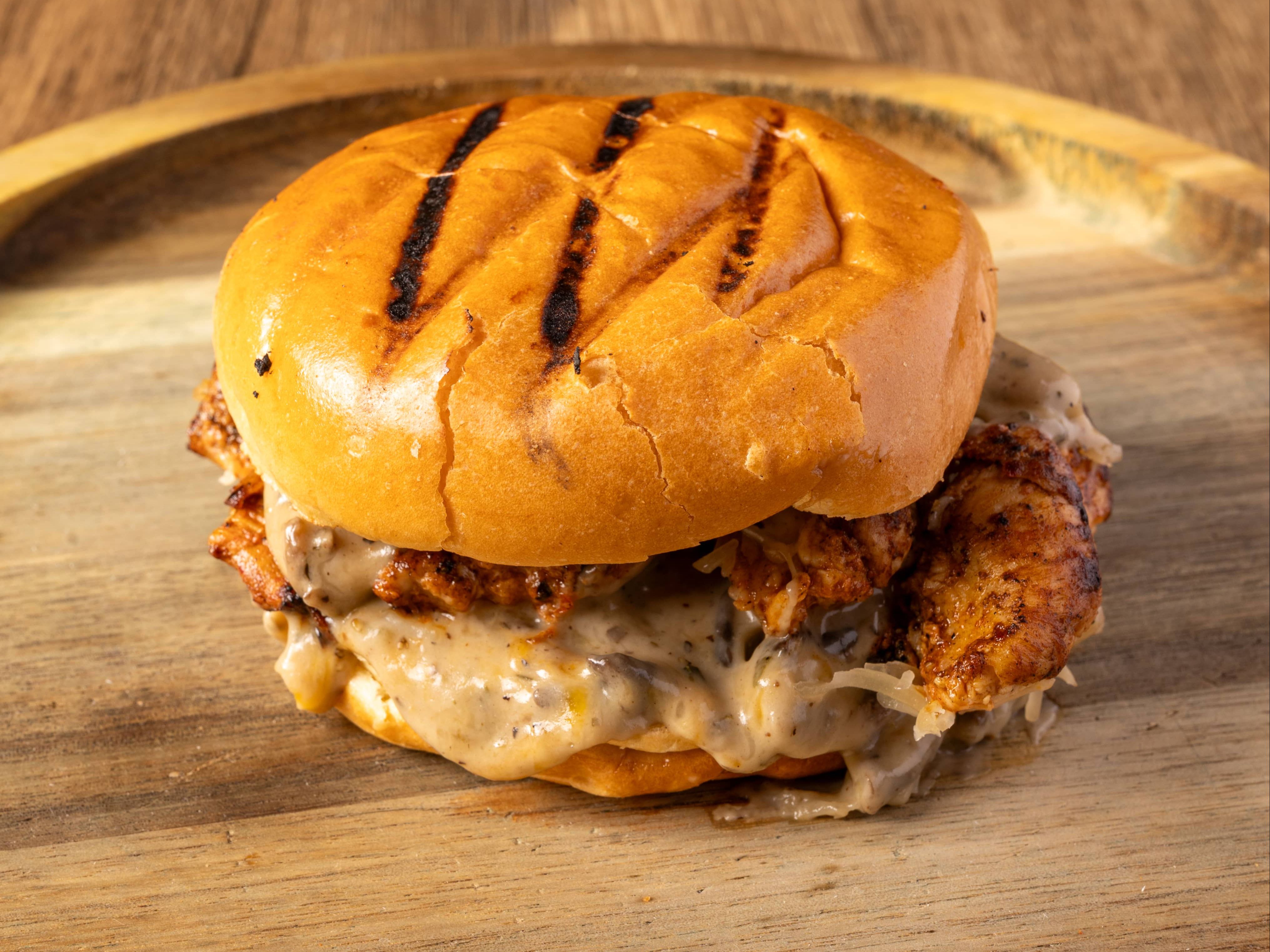 Mushroom Chicken Burger.