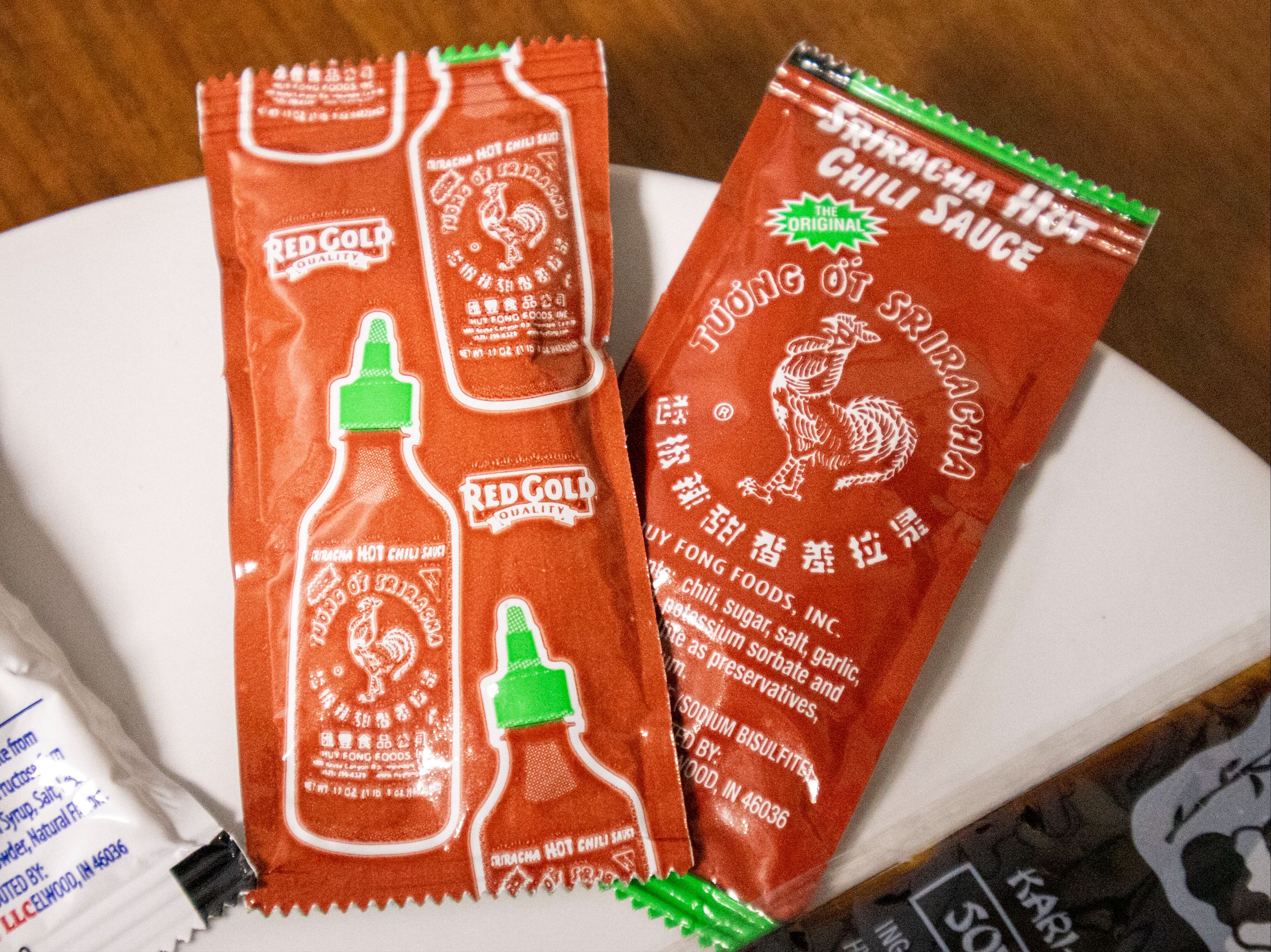 Sriracha Hot Sauce Packet.