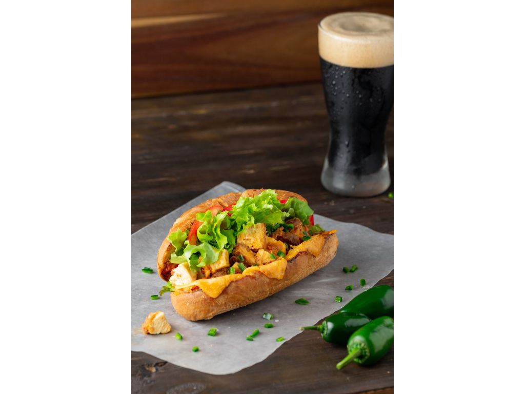 Jerk Salmon Cheese Steak.