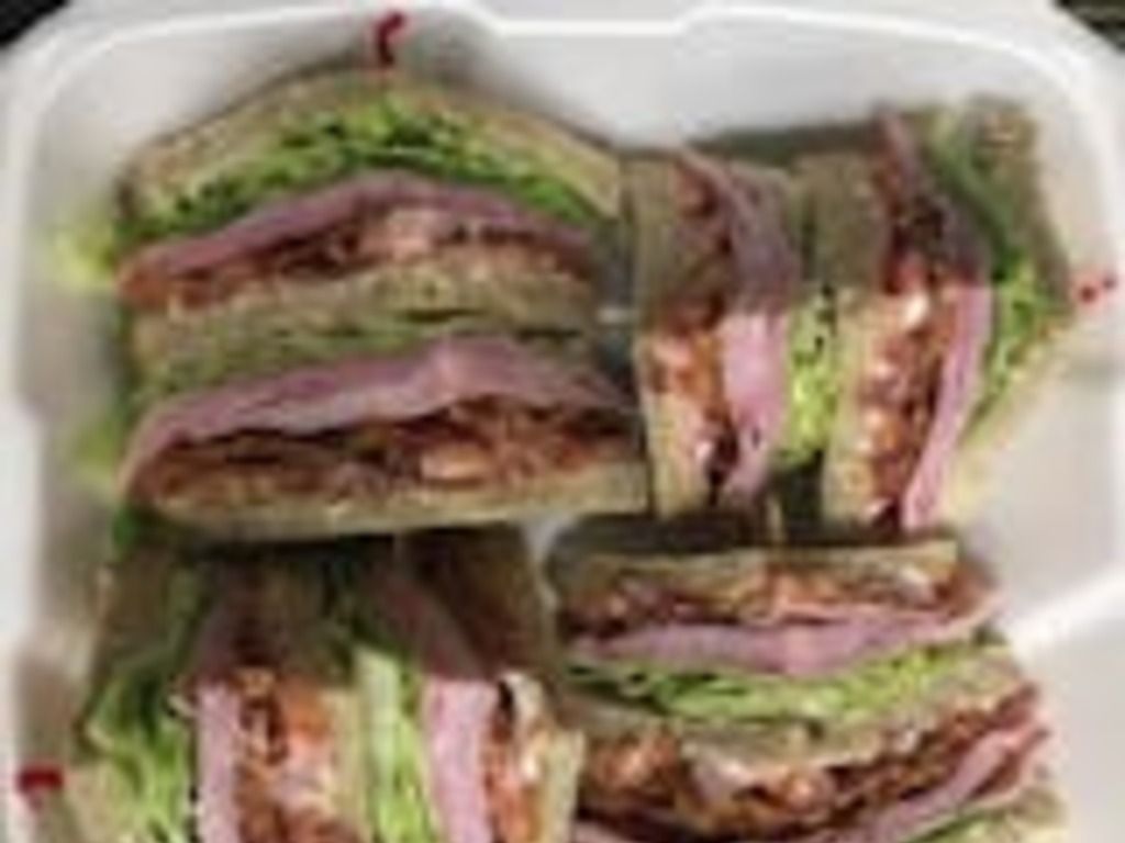 Double Decker Ham Club Sandwich.