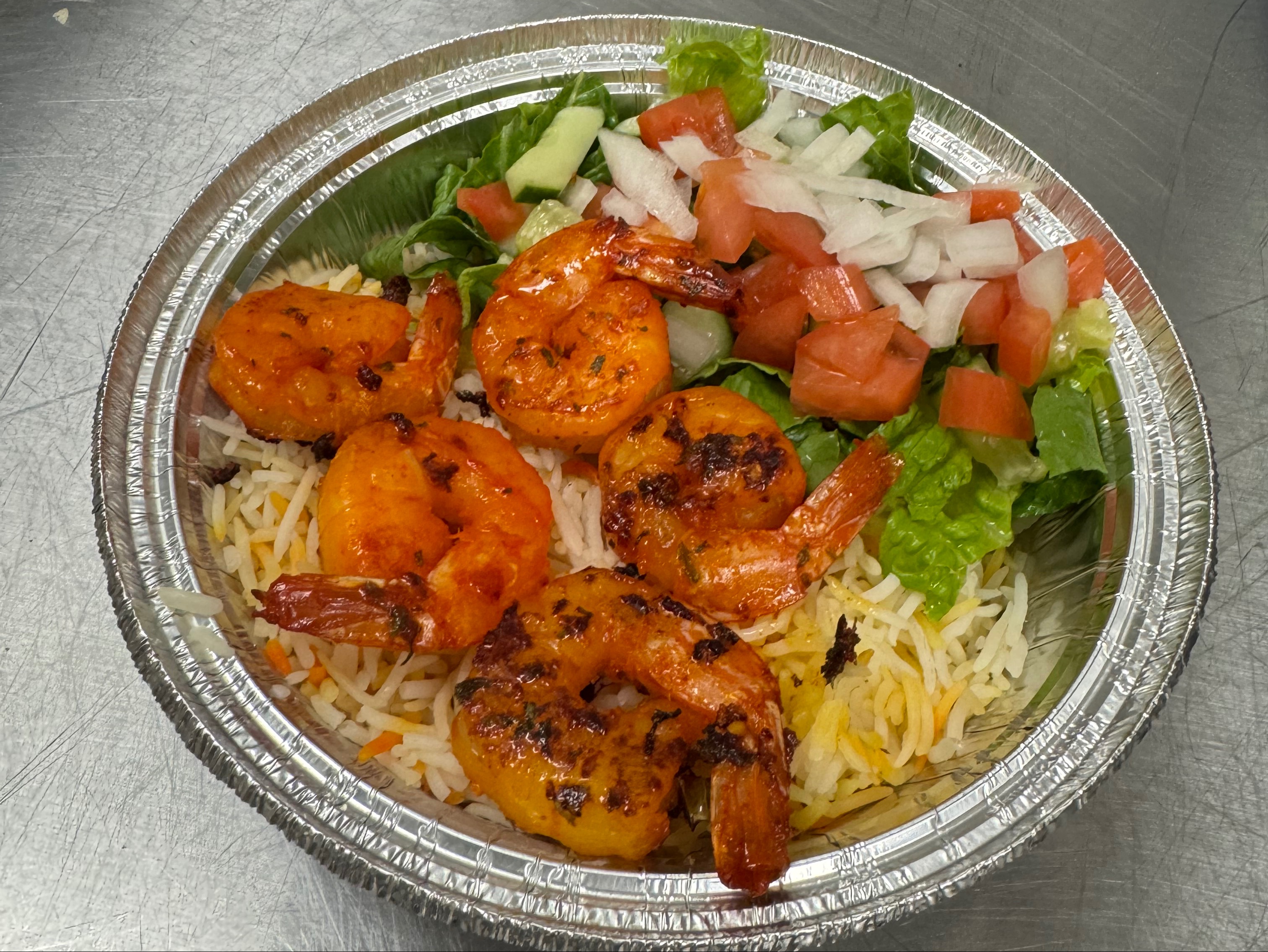 Shrimp Kabob Over Rice