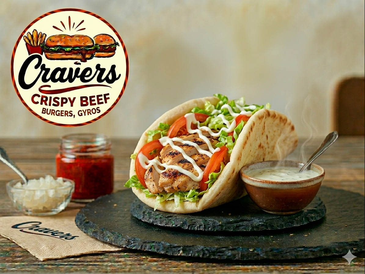 Chicken on a pita.