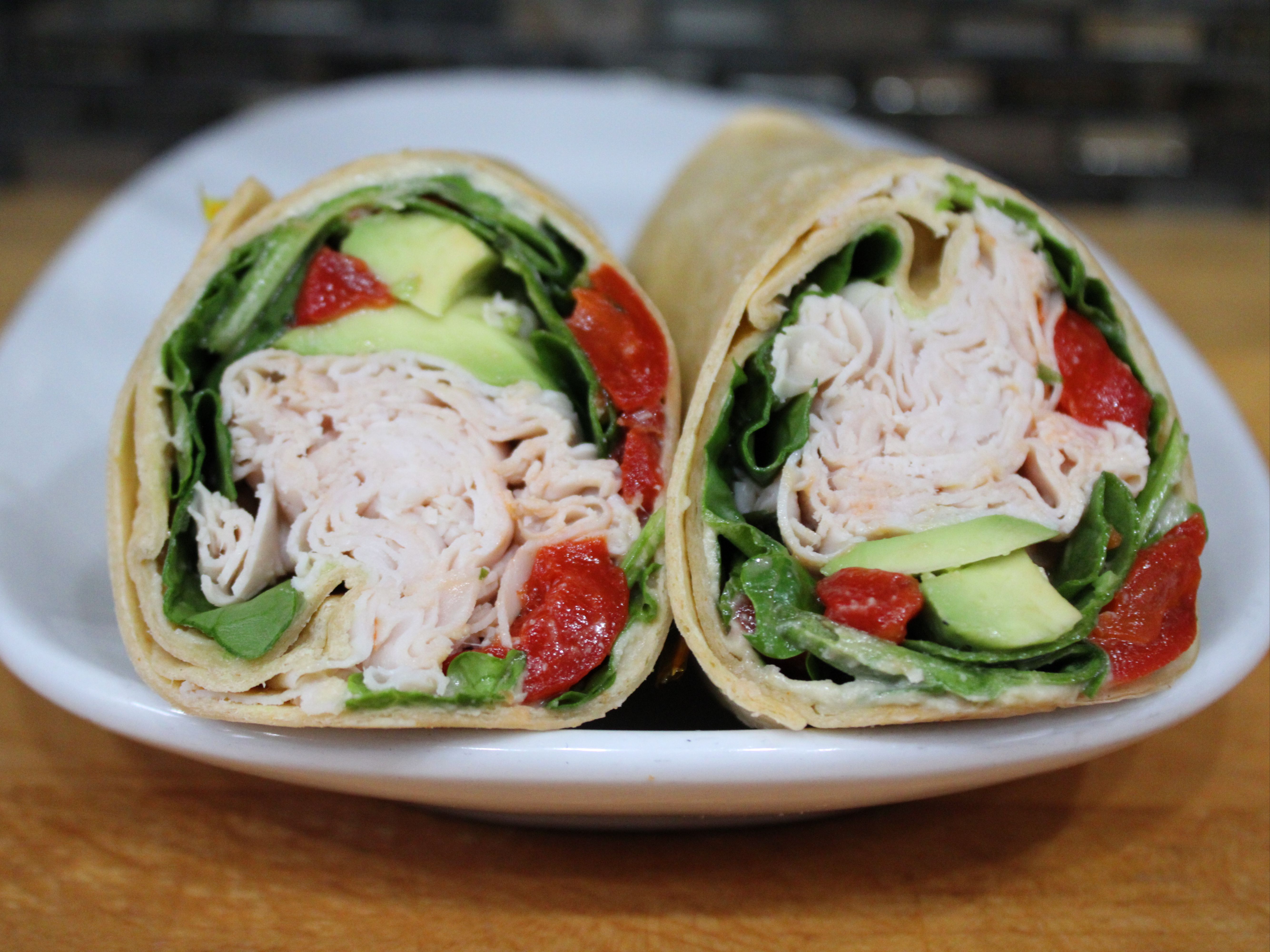 Avocado Turkey Wrap.