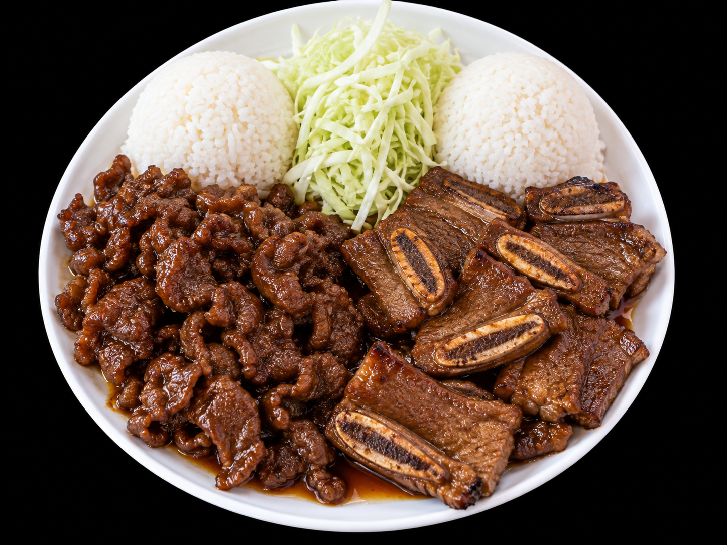 Beef Teriyaki + Short Rib.