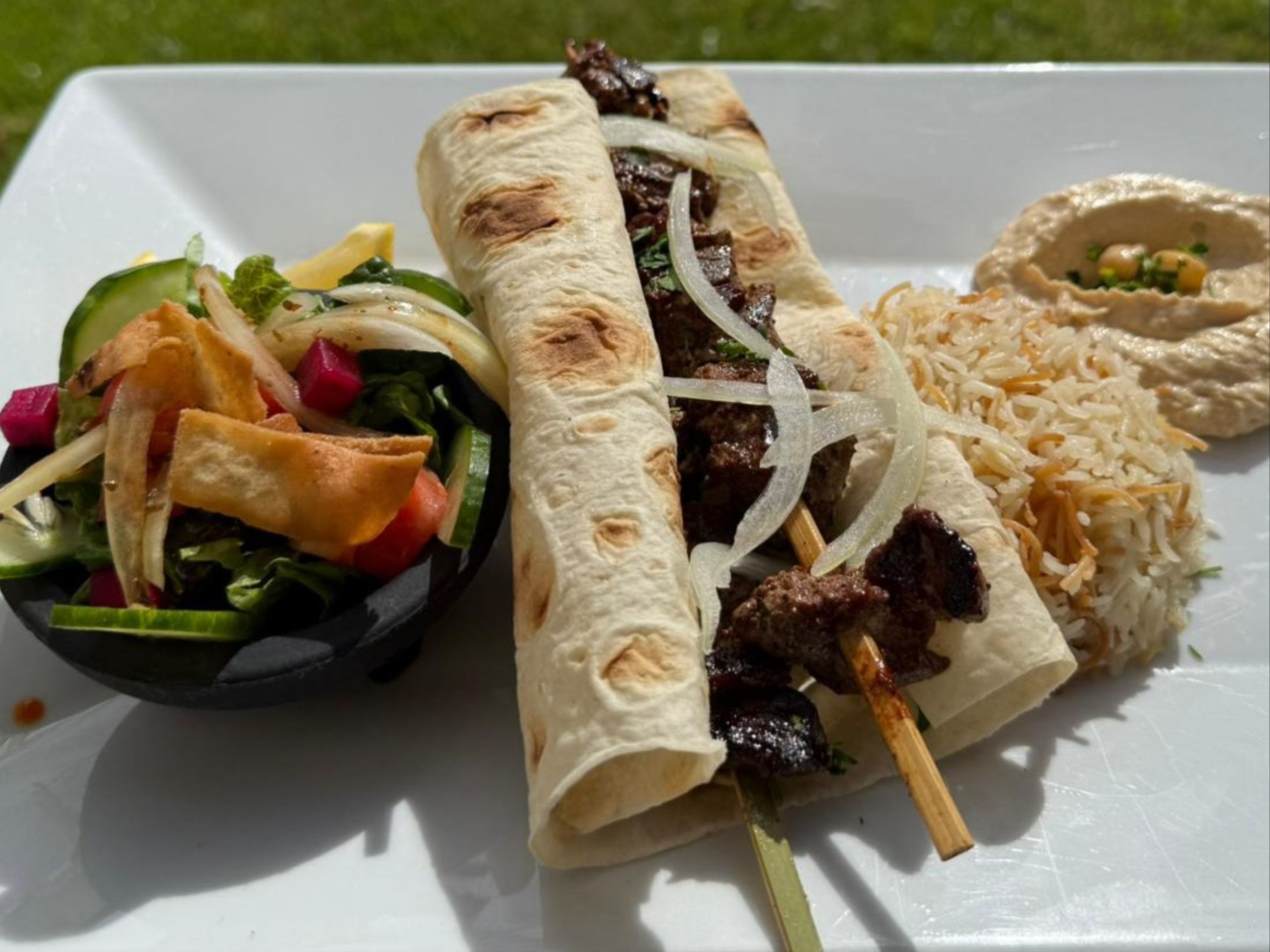 Lamb Kabab Plate.