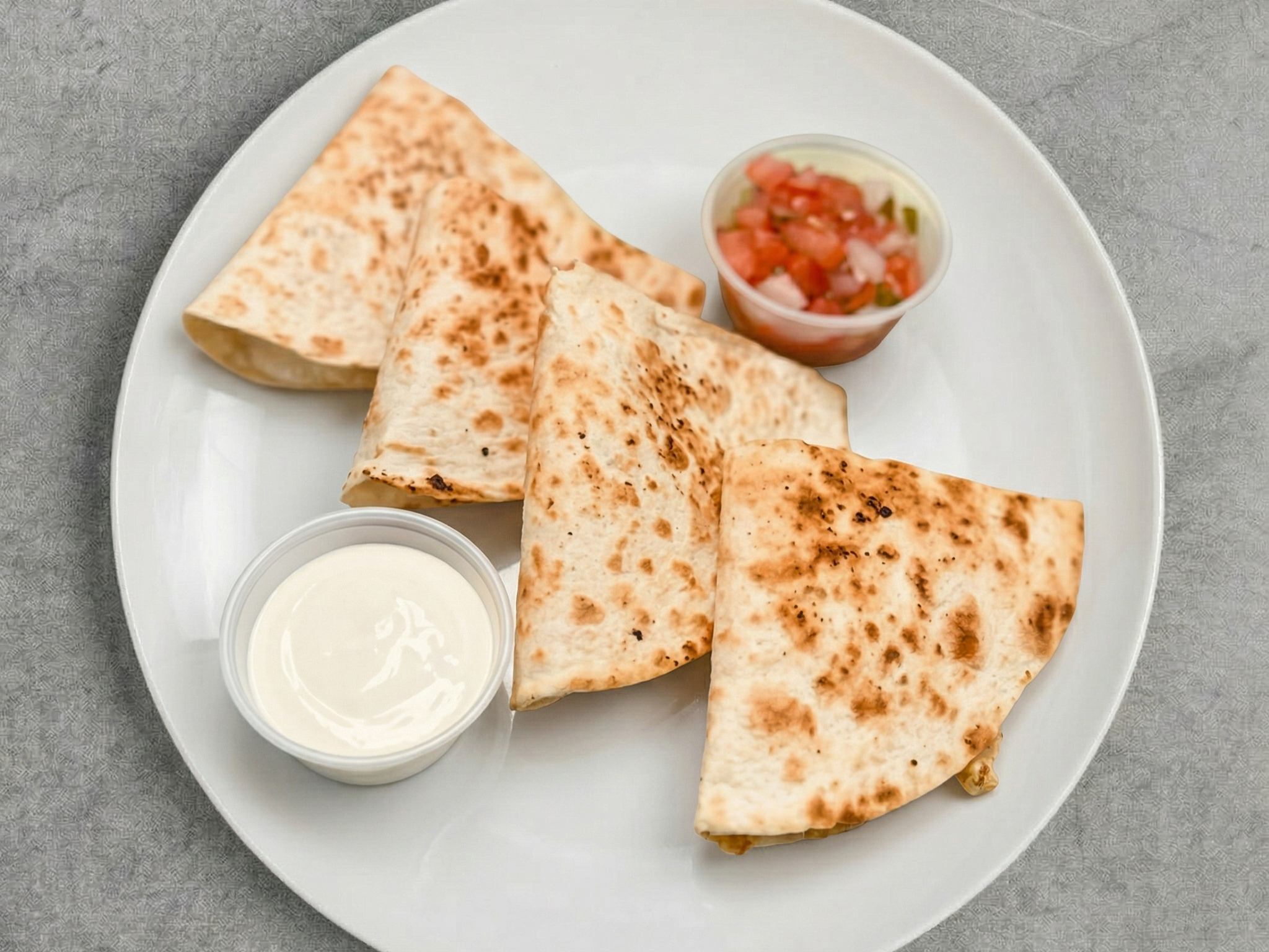 Chicken and Cheese Quesadillas.