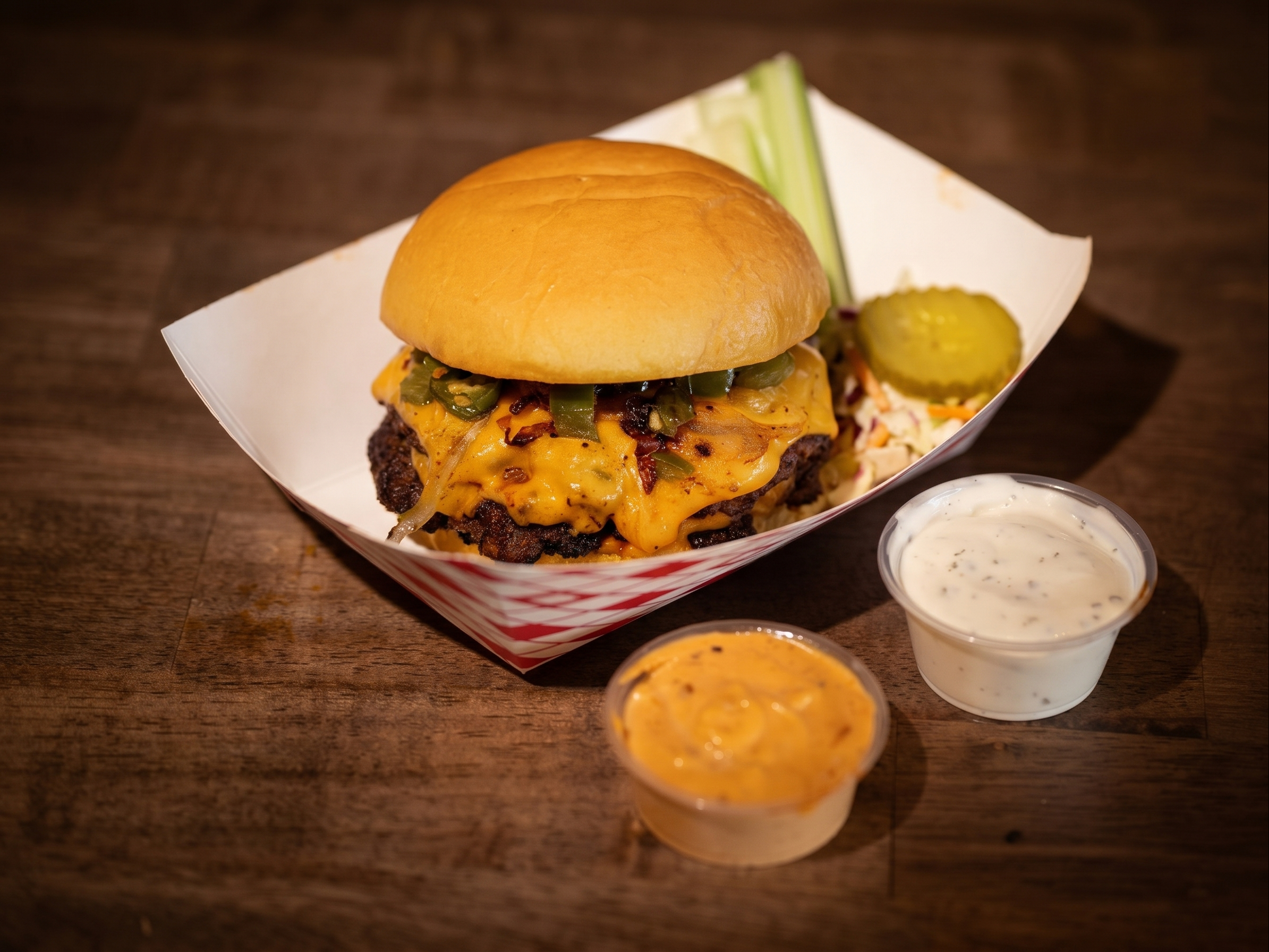Jalapeno Wagyu Smash Burger.