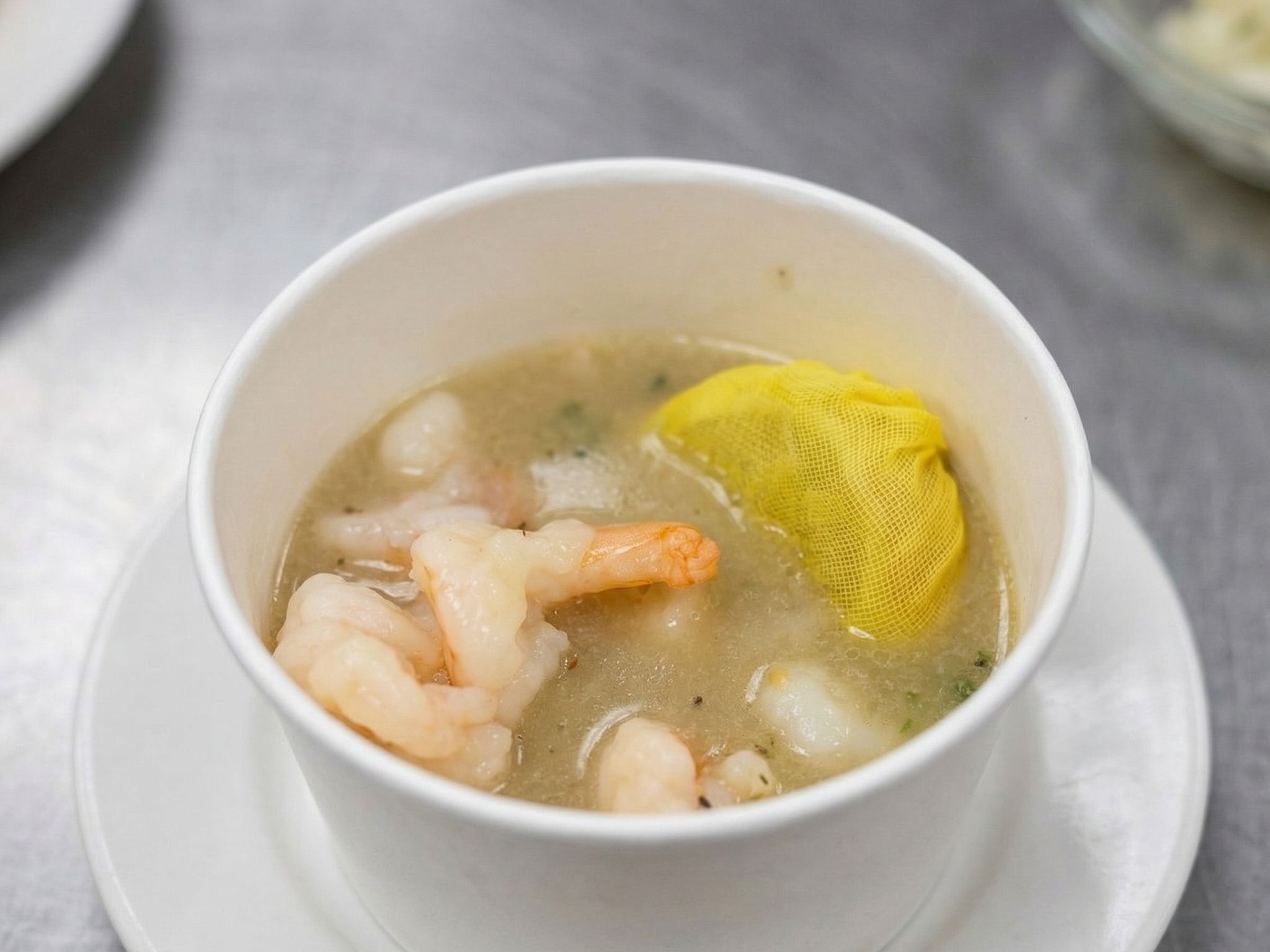 Garlic Buttered Shrimp w/Lemon Wedge.