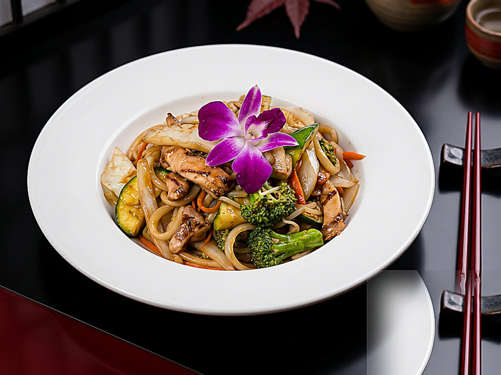 Chicken Udon (Stir-Fried).