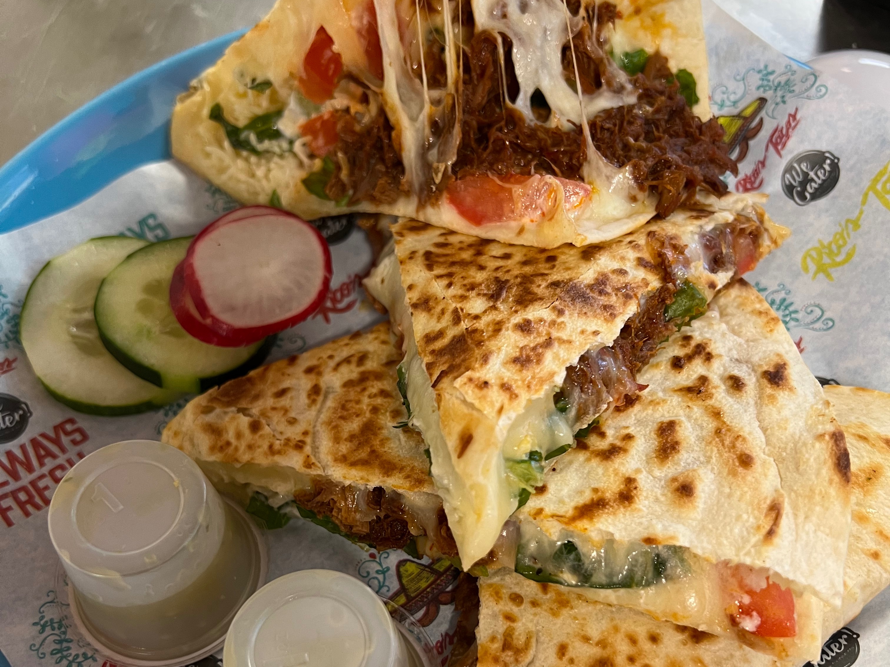 QUESADILLA WITH MEAT.
