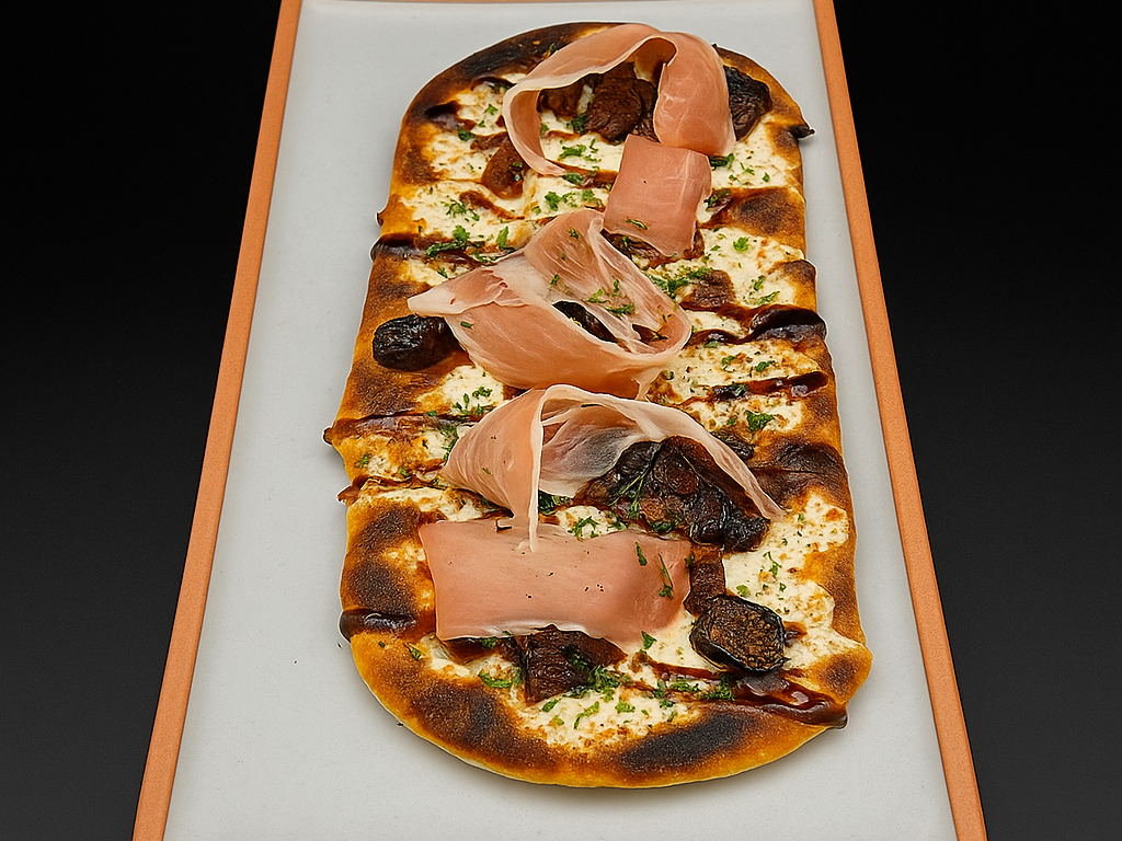 Goat Cheese and Fig Flatbread.