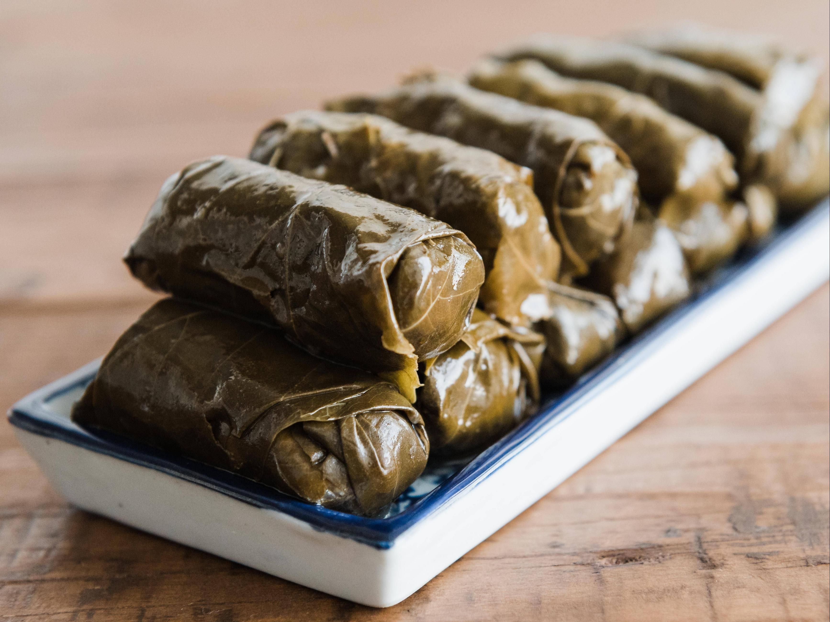 Stuffed Grape Leaves.