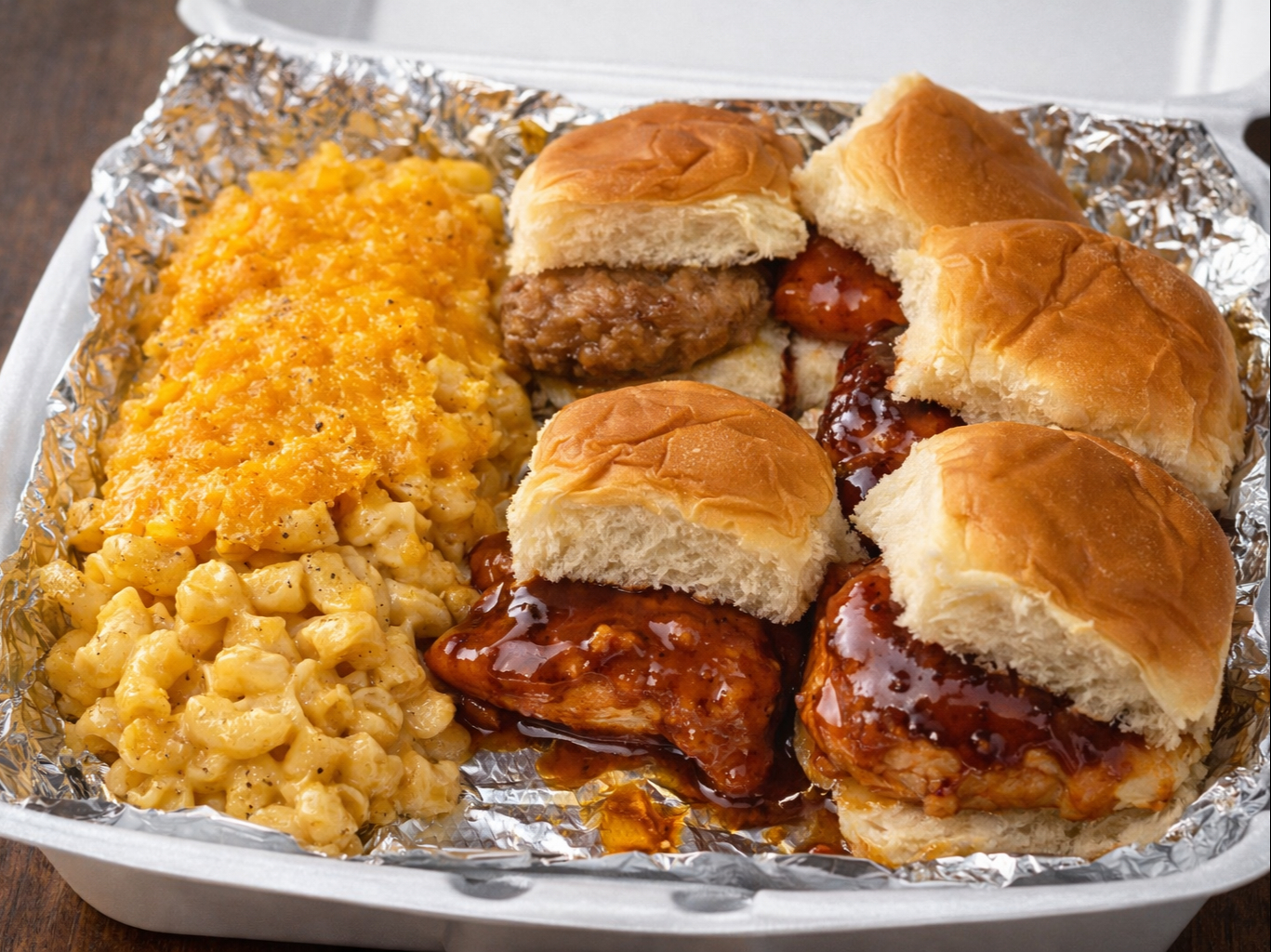 5 Mini Sliders With Side.