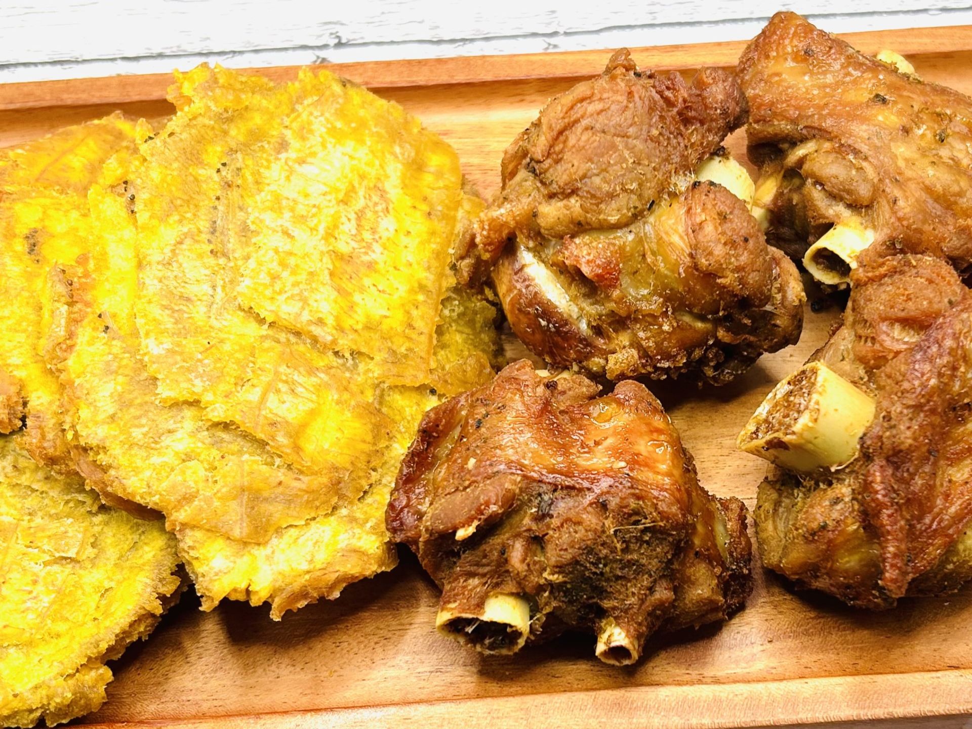 Fried Turkey w/Fried Plantain.