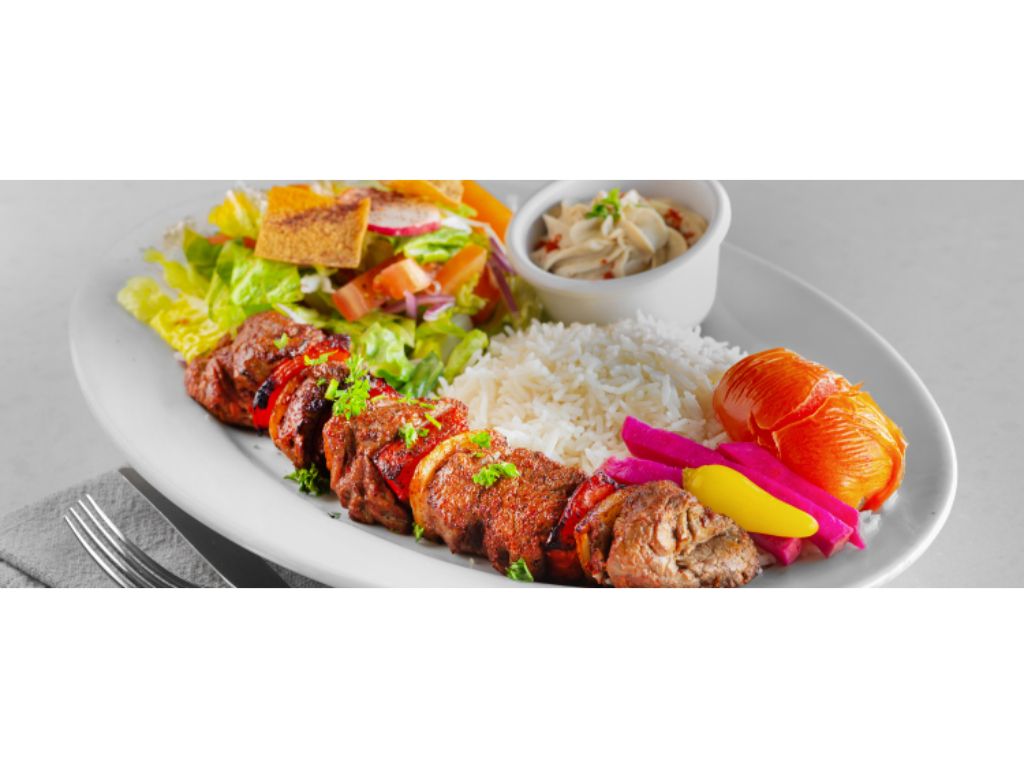 Beef Kabob Plate.