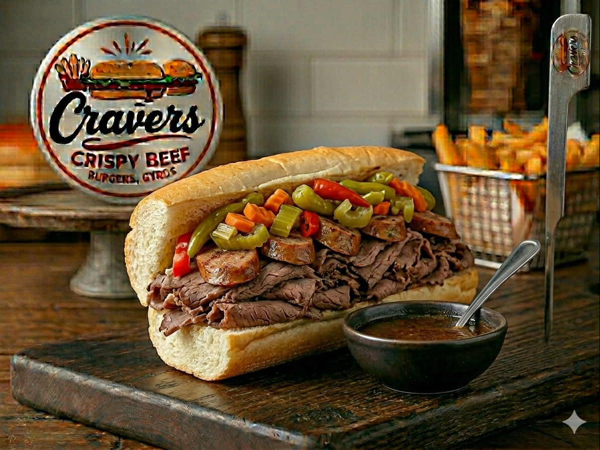 Combo Italian Beef Sandwich.