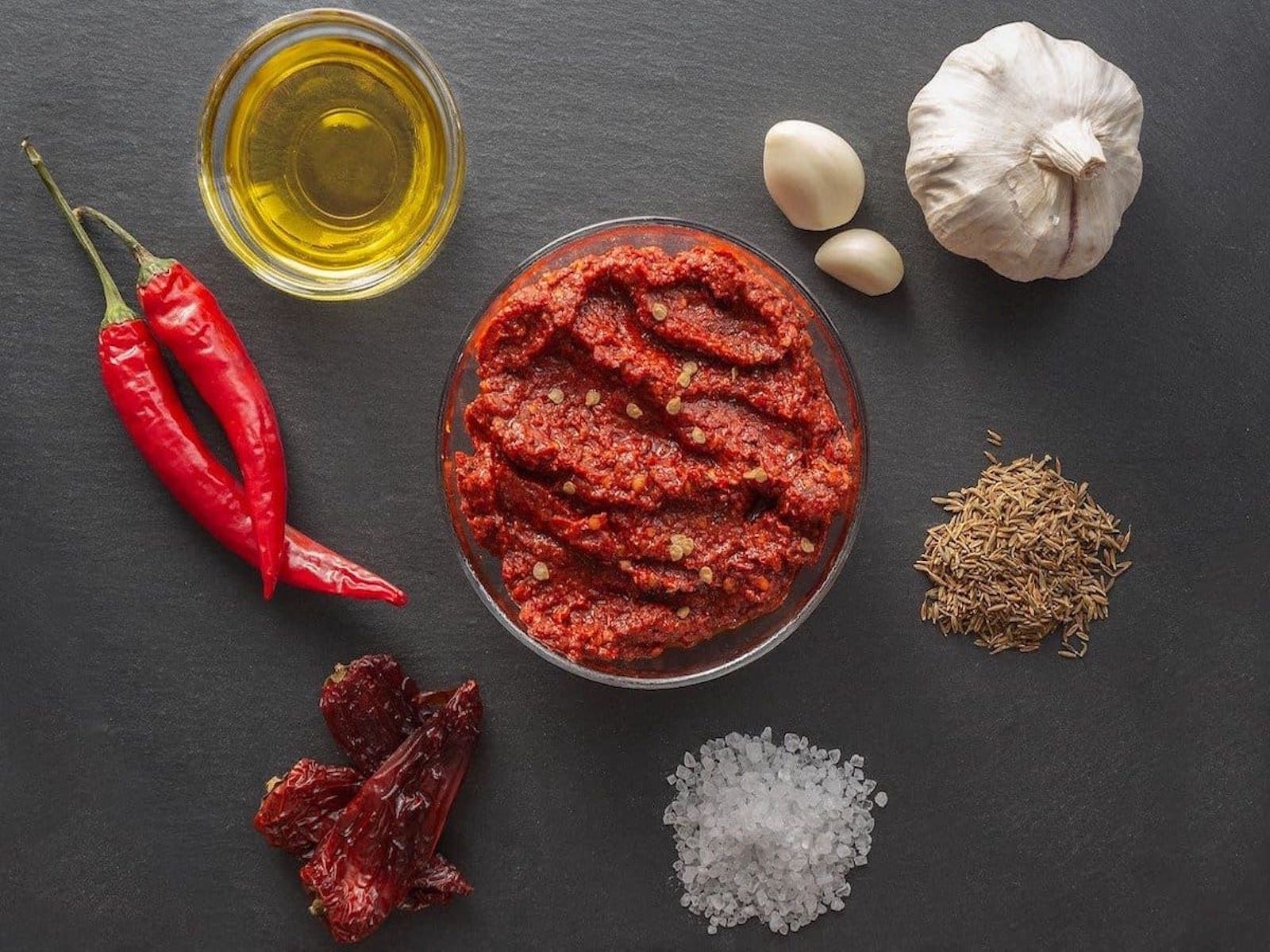 Spicy Harissa + Pita Bread or Pita Chips.