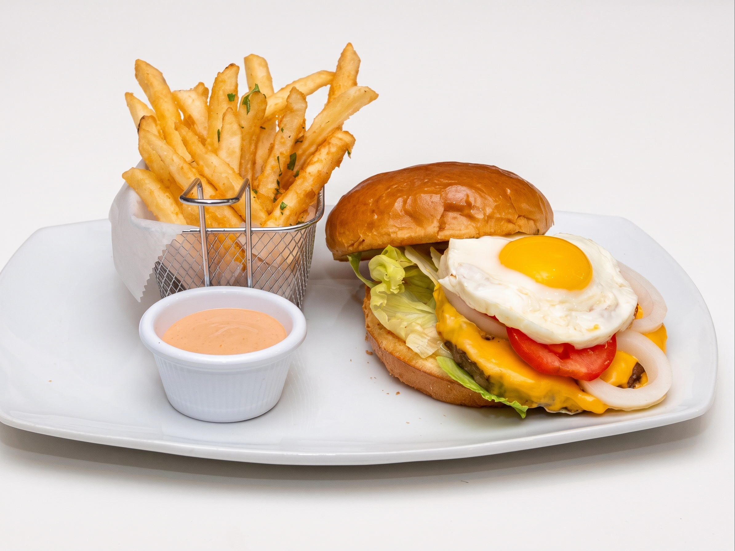 D&D Signature The Golden Hour Brunch Burger.