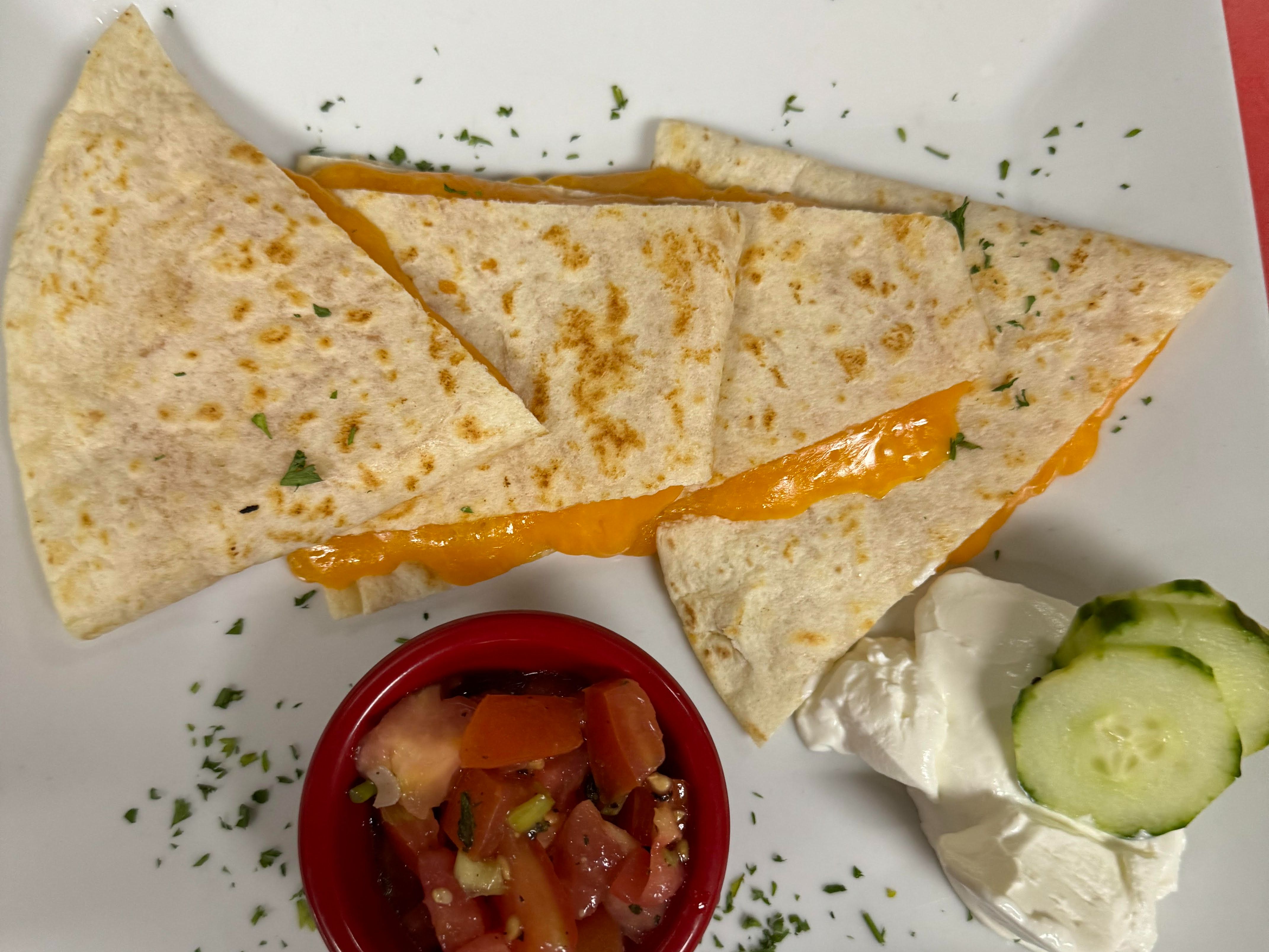Cheddar Cheese Quesadilla - Lunch