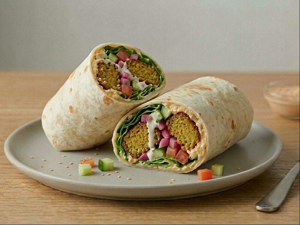 Falafel Hummus Wrap.